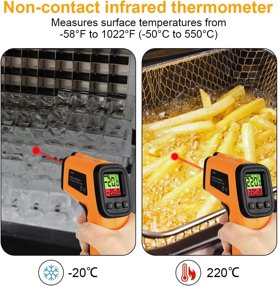 Thumbnail 5 de HOTUT Termometro Infrarossi 550°C per cucina/BBQ