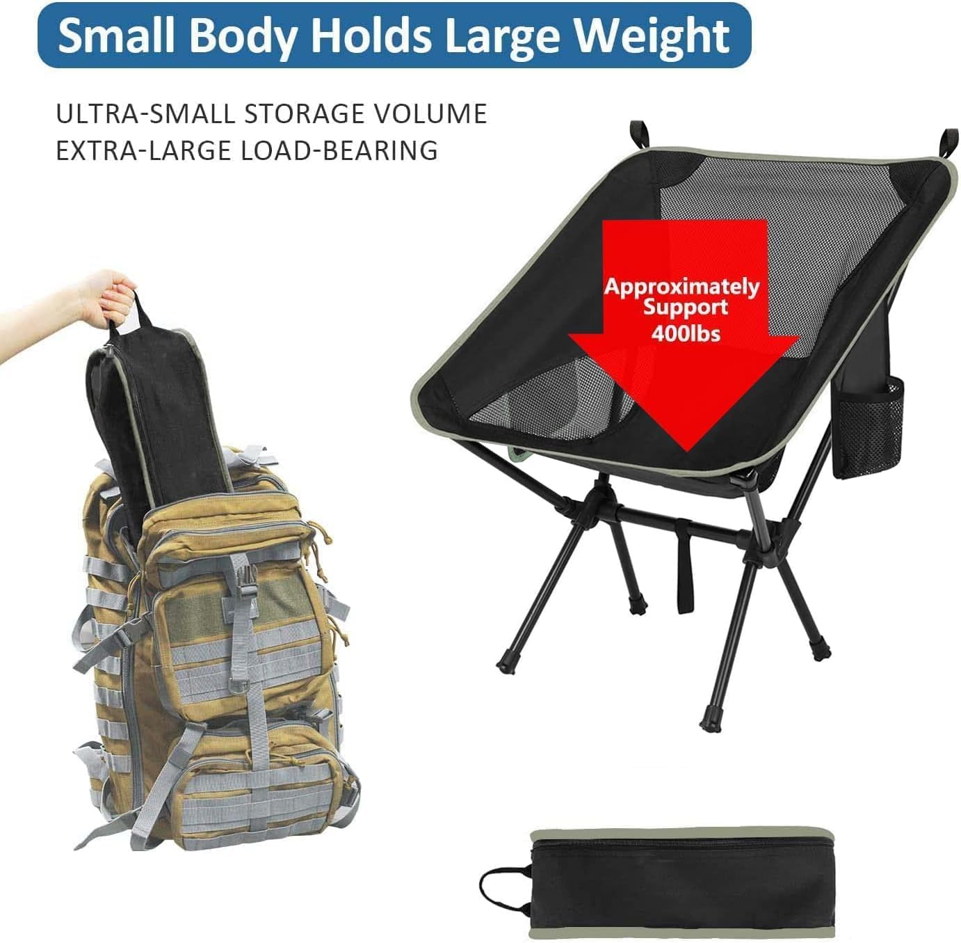 Thumbnail 5 de Nestling Ultralight Folding Camping Chair: Compact Comfort for Outdoor Adventures