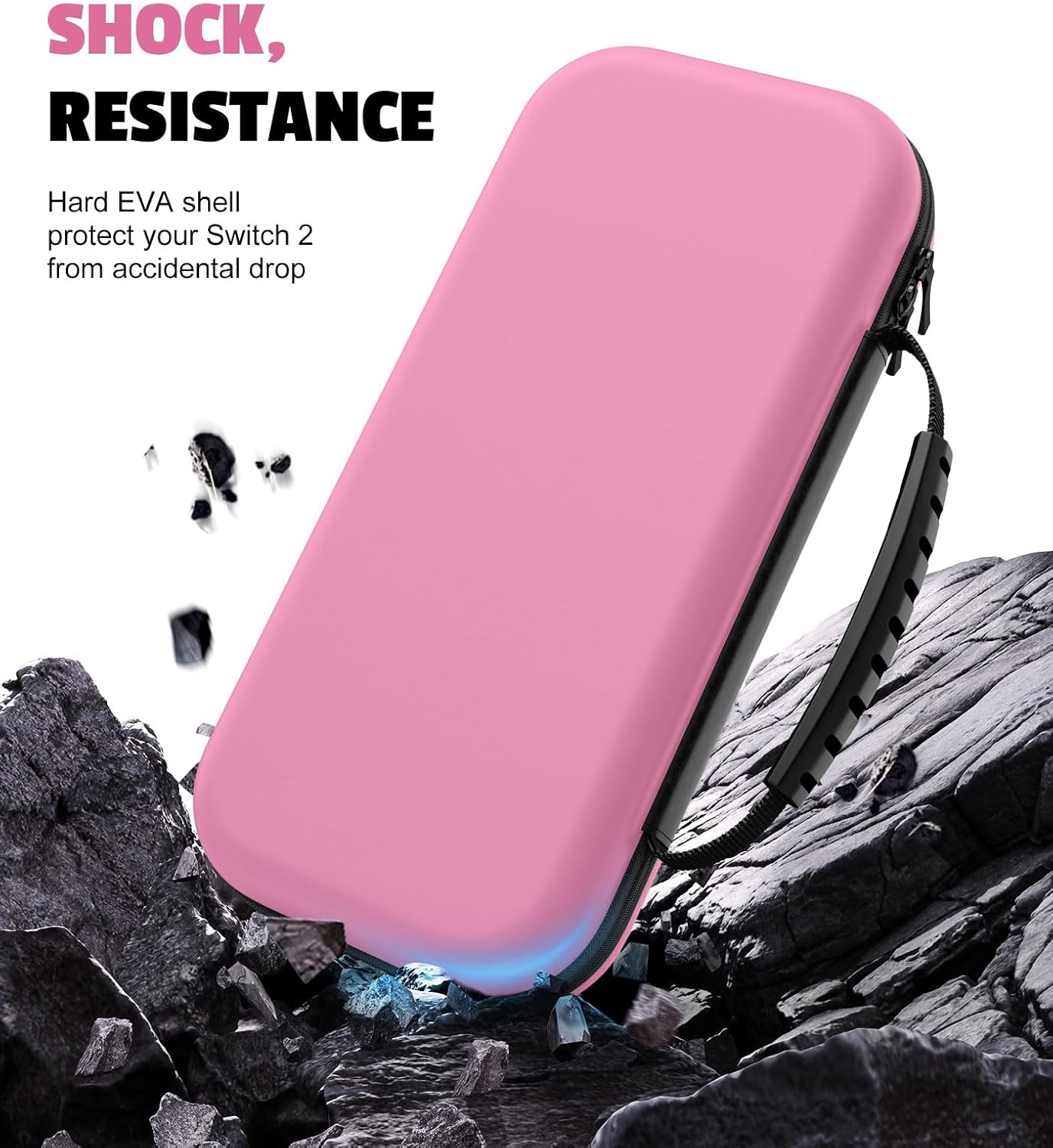 Thumbnail 2 de MoKo Carrying Case for Nintendo Switch 2 (2025) – Protective Hard Shell, 10 Game Cartridges, Pink