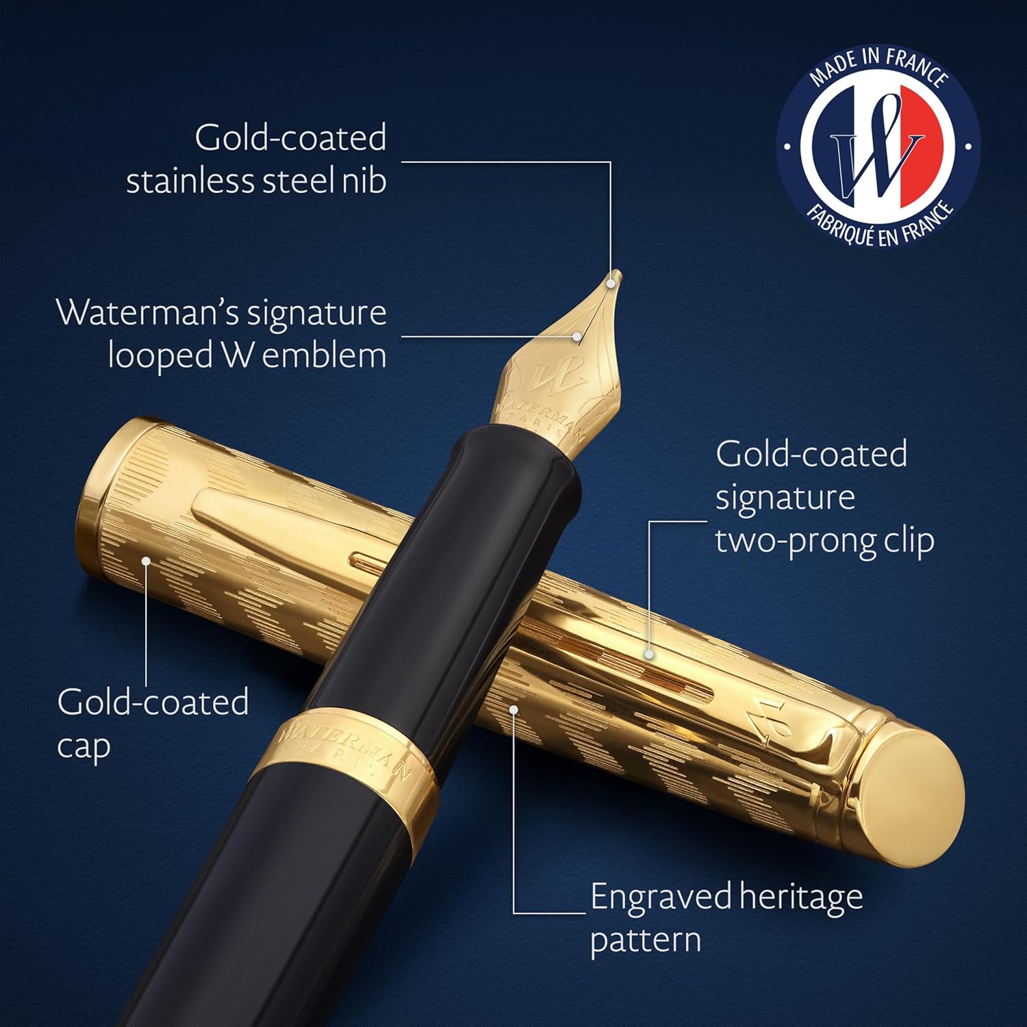 Detalle de Waterman Hémisphère Opera Negro