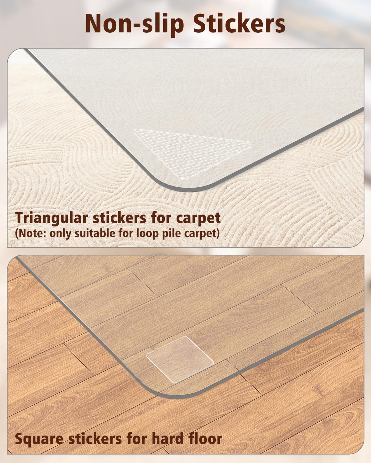 Detalle 2 de Soimeat Hard Frosted Office Chair Mat, 32" x 55", PET, 2-Pack