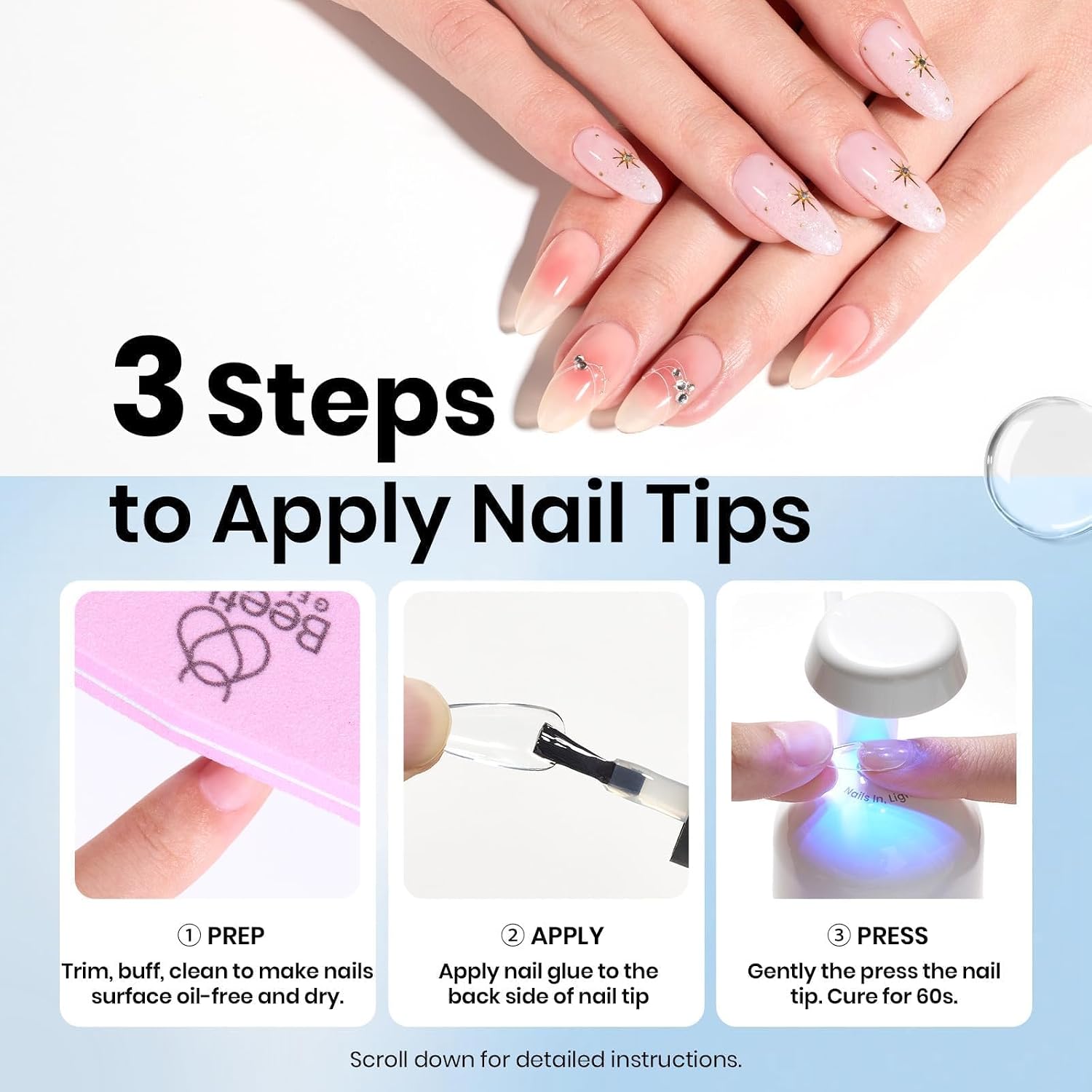 Detalle 2 de beetles Gel Polish 7.5ML Nail Glue Gel ๐