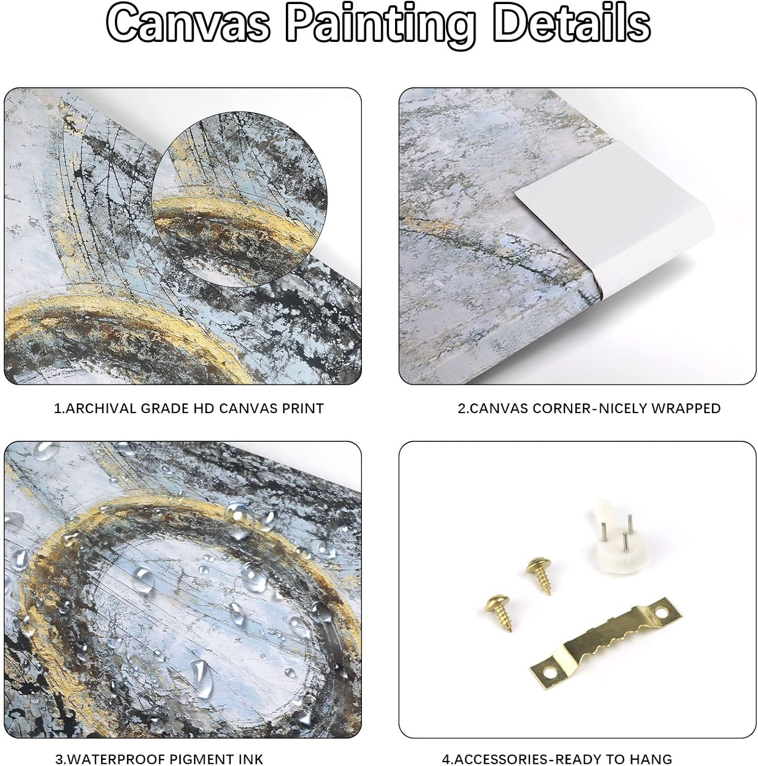 Thumbnail 5 de Cuadro Moderno 3 Pcs Flores Silvestres 🌼 Lienzo Decorativo 50x70cm