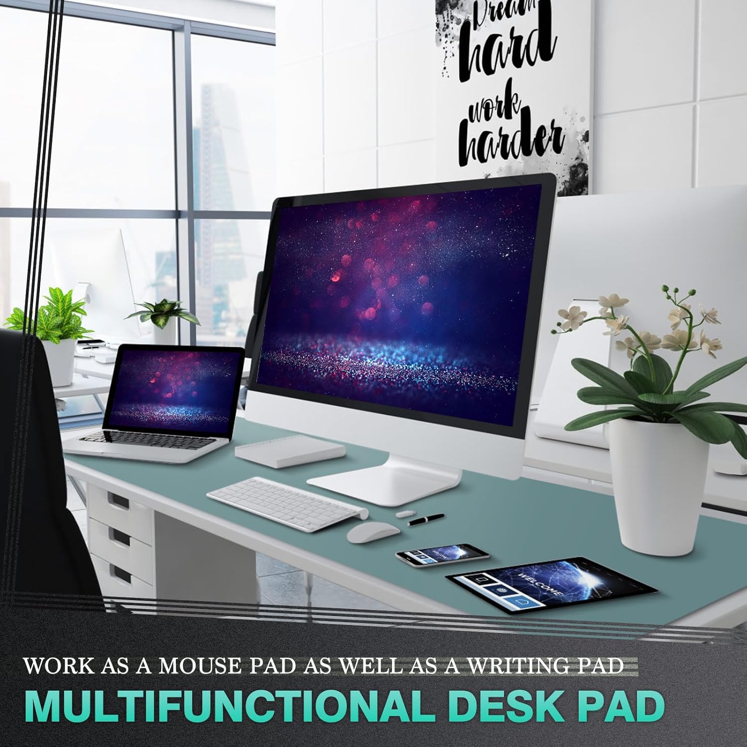 Detalle 2 de K KNODEL Large Leather Desk Mat 120x60cm