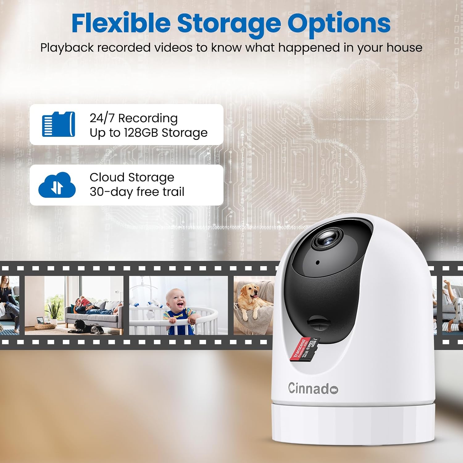 Thumbnail 6 de Cinnado D1 2K Indoor WiFi Security Camera