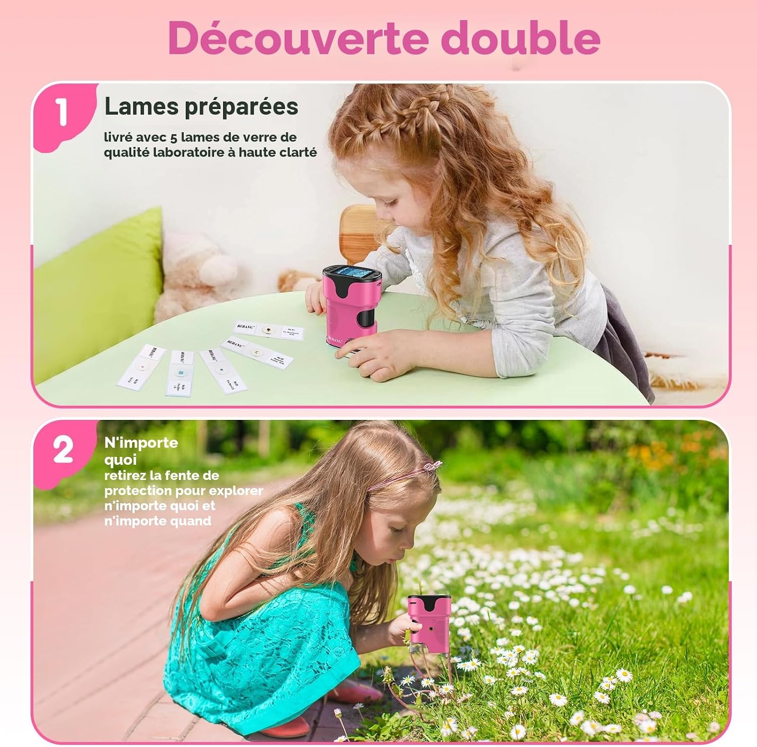 Thumbnail 4 de Microscope Enfant [Kit Complet] BEBANG – Microscopes de poche numérique 4K pour enfants 4–12 ans