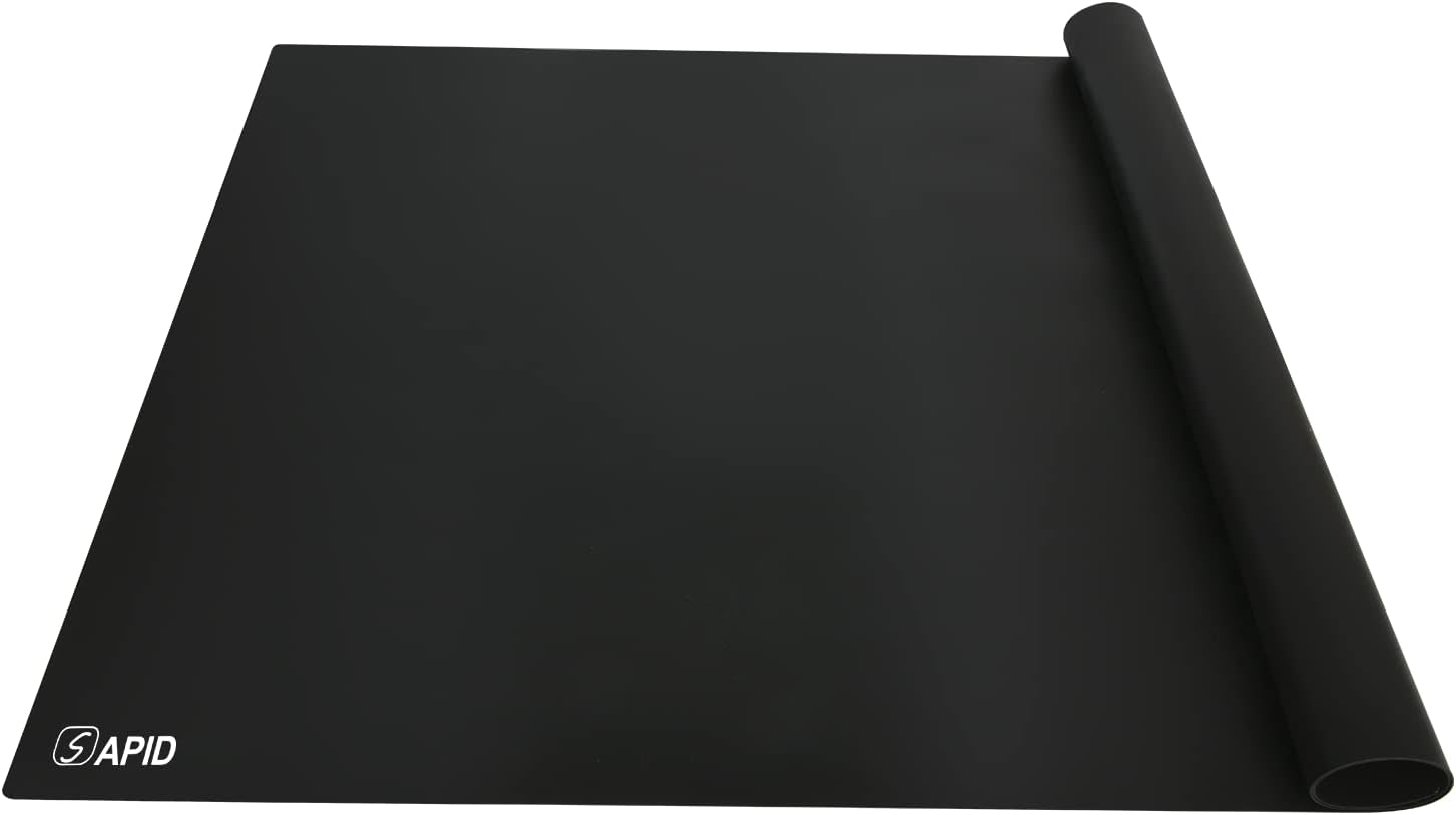 Detalle de SAPID 36" x 24" Silicone Counter Mat, Black, 1 mm Thick