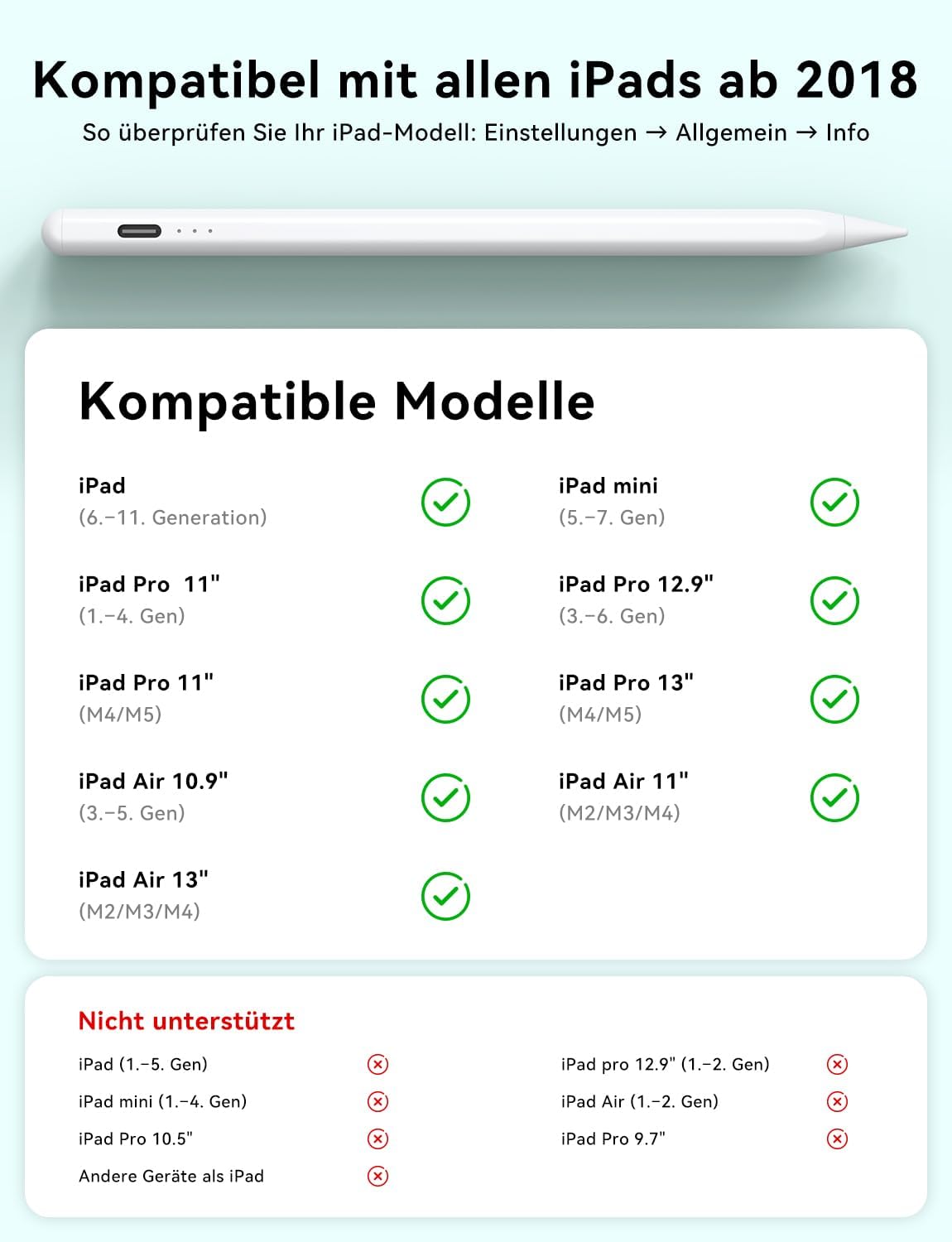Thumbnail 5 de HJCE Stift für iPad A16 11 Gen