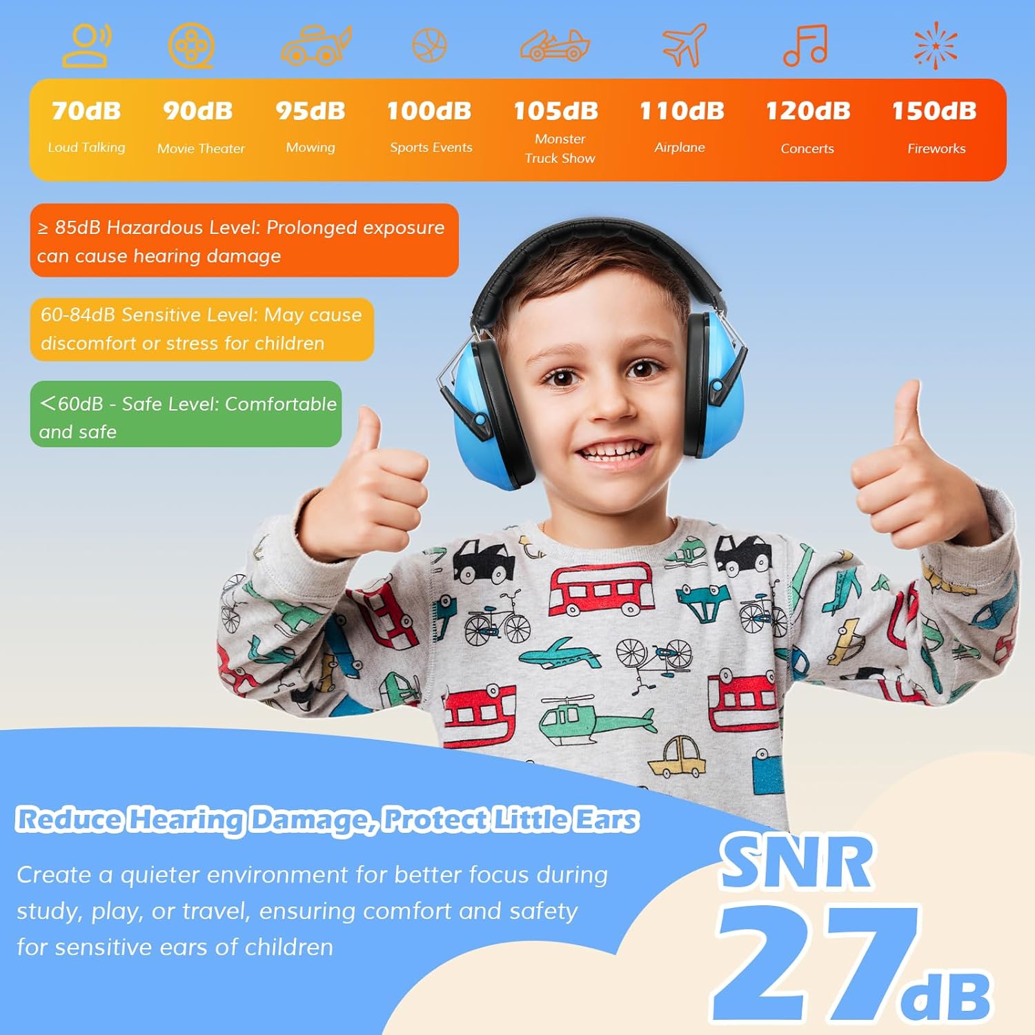 Thumbnail 3 de ProCase Ear Defenders SNR 27 dB noise-cancelling headphones