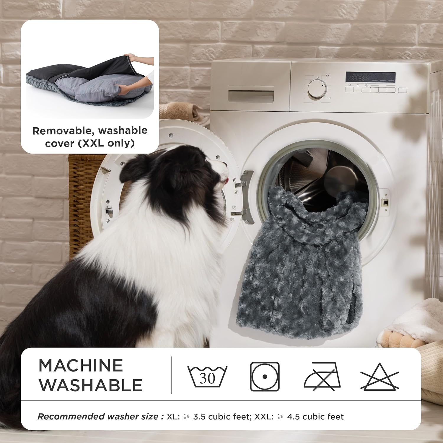 Thumbnail 3 de Bedsure Extra Large dog bed, 119x74x9cm