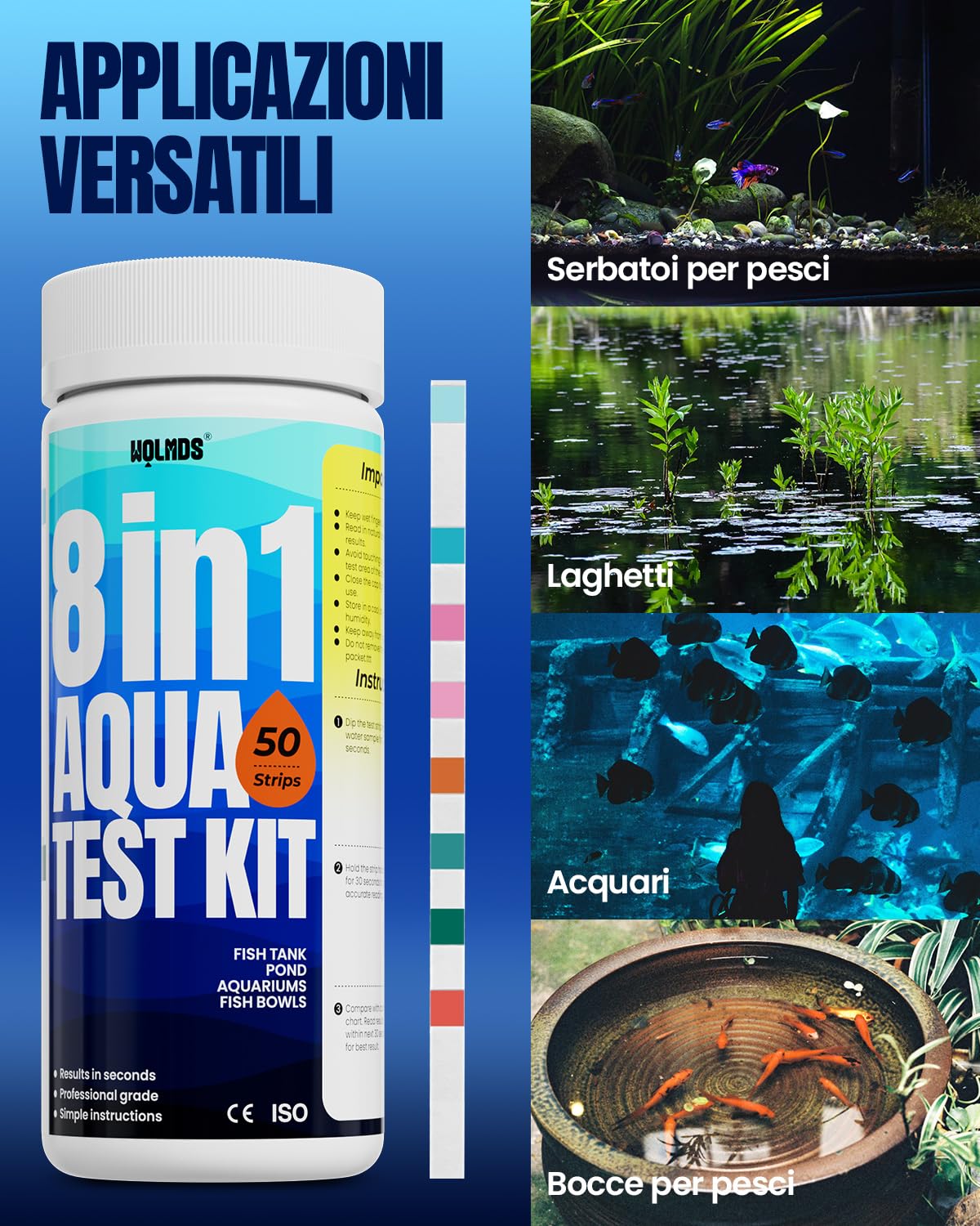 Thumbnail 2 de Wolmds Kit Test Acqua Acquario 8-in-1