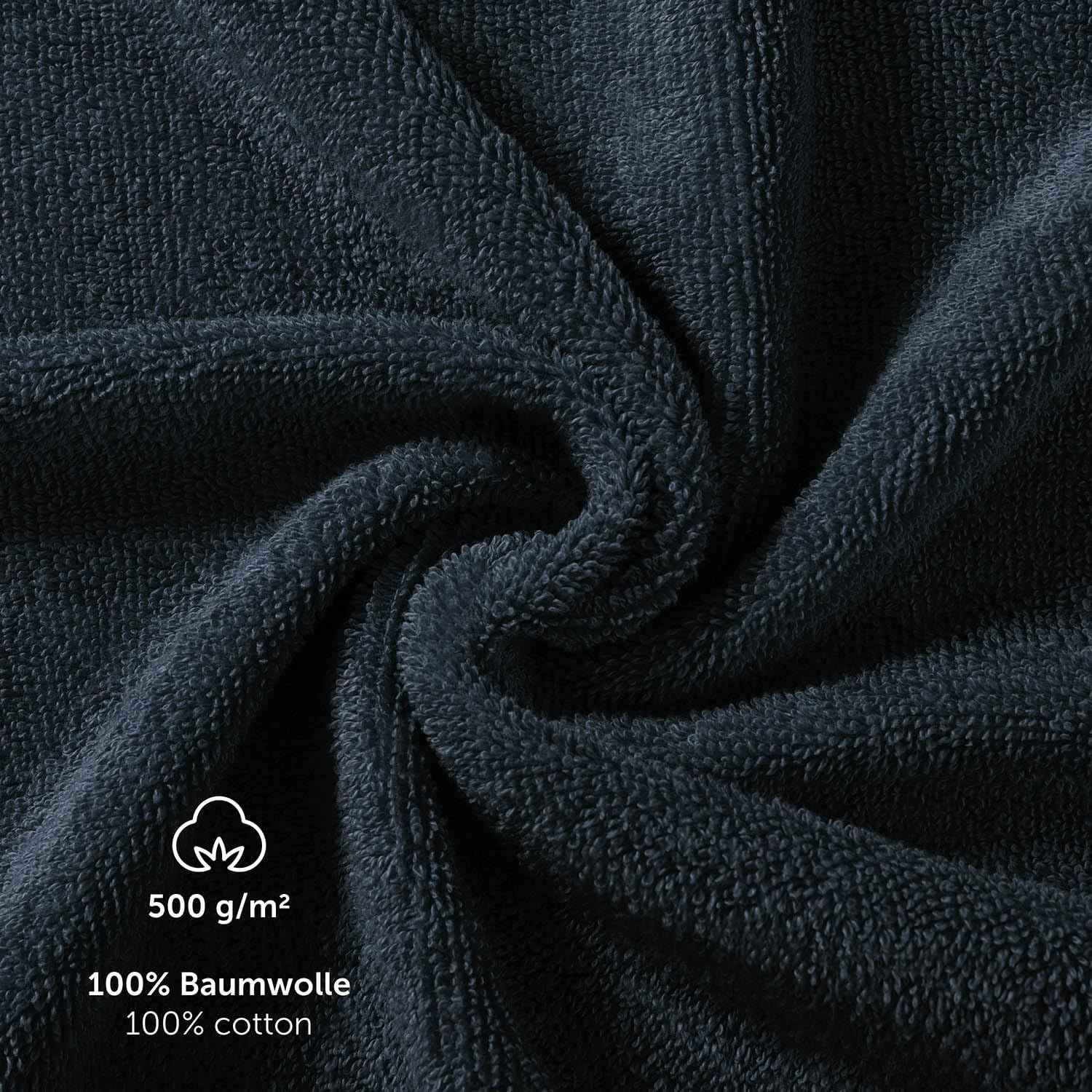 Detalle 2 de Blumtal Frottier Handtücher Set 4-teilig blau