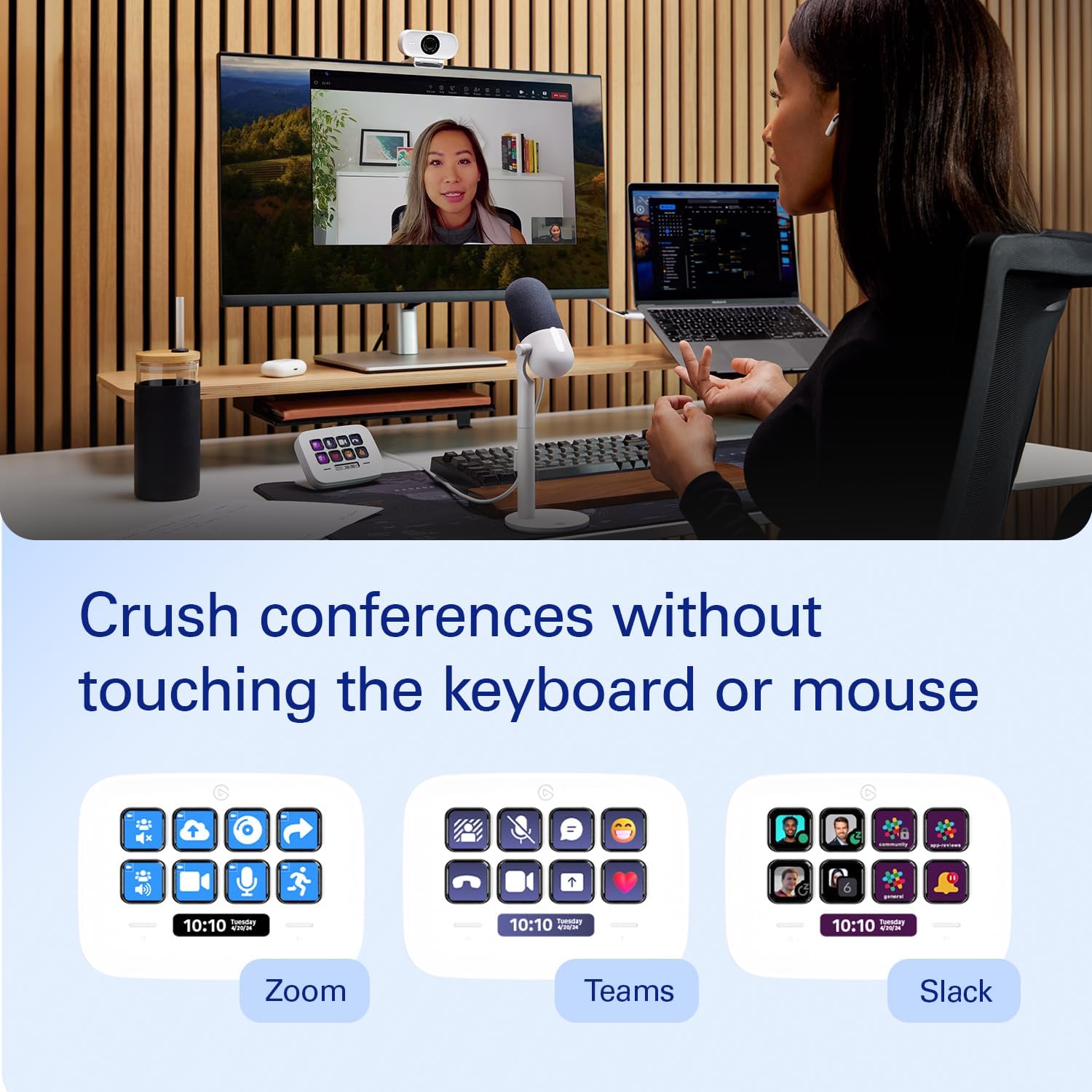 Detalle de Elgato Stream Deck Neo, 8-Key Controller with Customizable LCD Keys