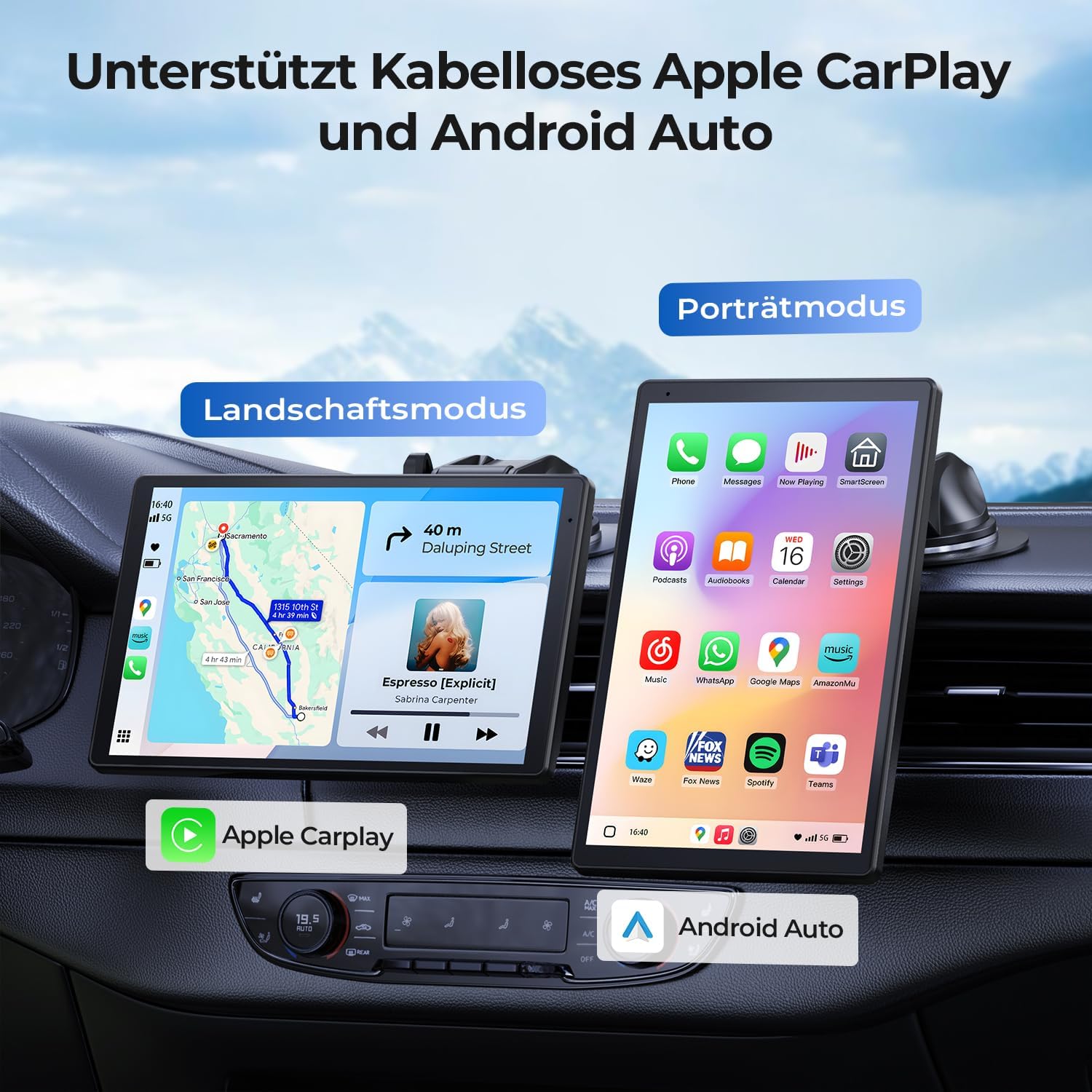 Detalle 2 de 8'' Tragbares Carplay Display