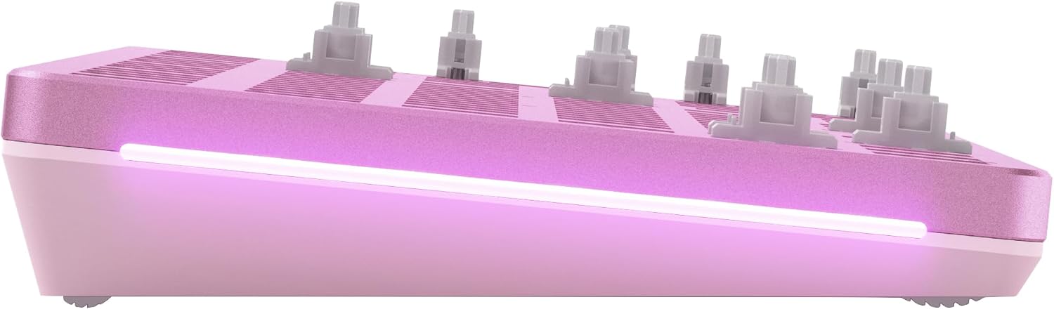 Detalle de GLORIOUS GMMK 2 Full Size (96%) Barebones – Cadre en aluminium, ISO, Rose