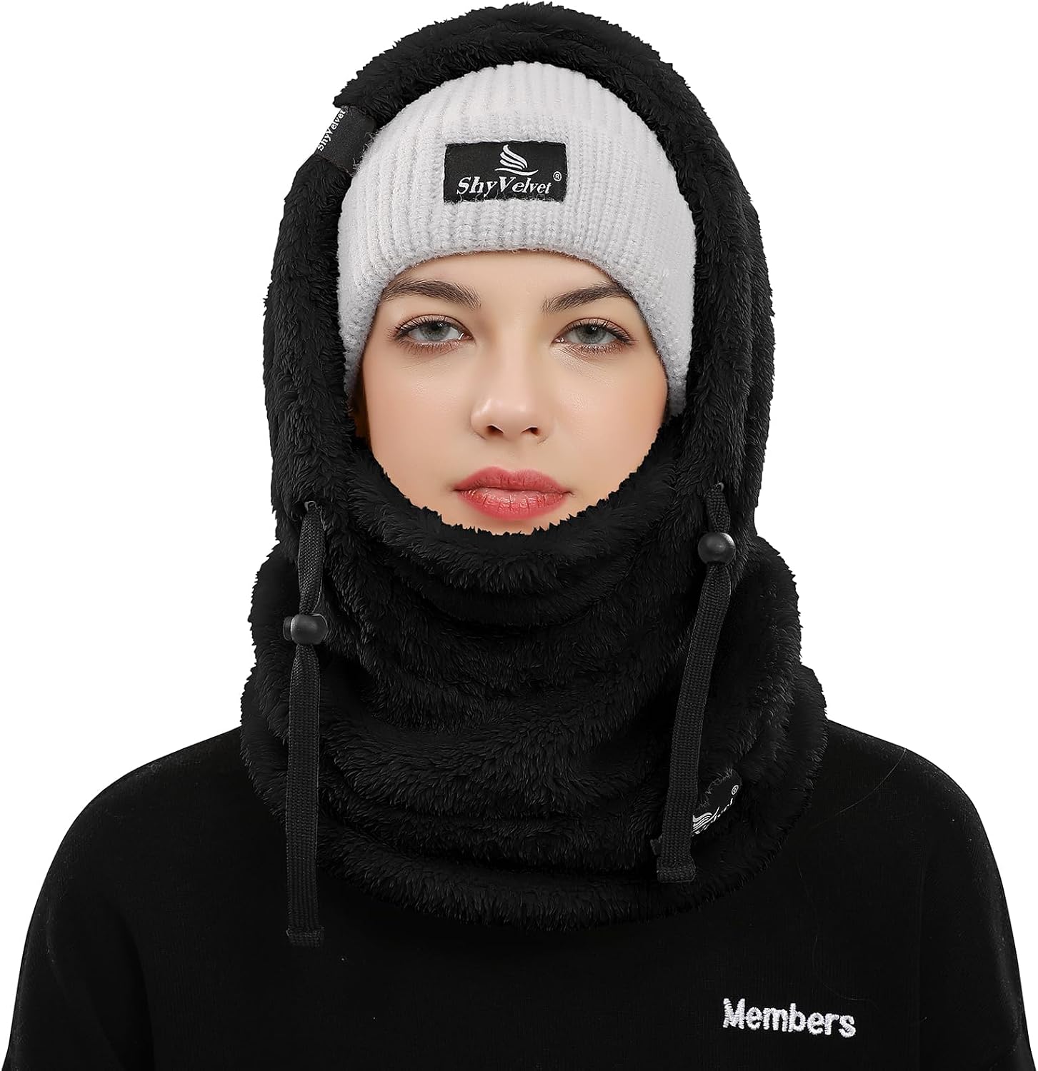 Detalle de Shy Velvet Balaclava Wind-Resistant Face Mask