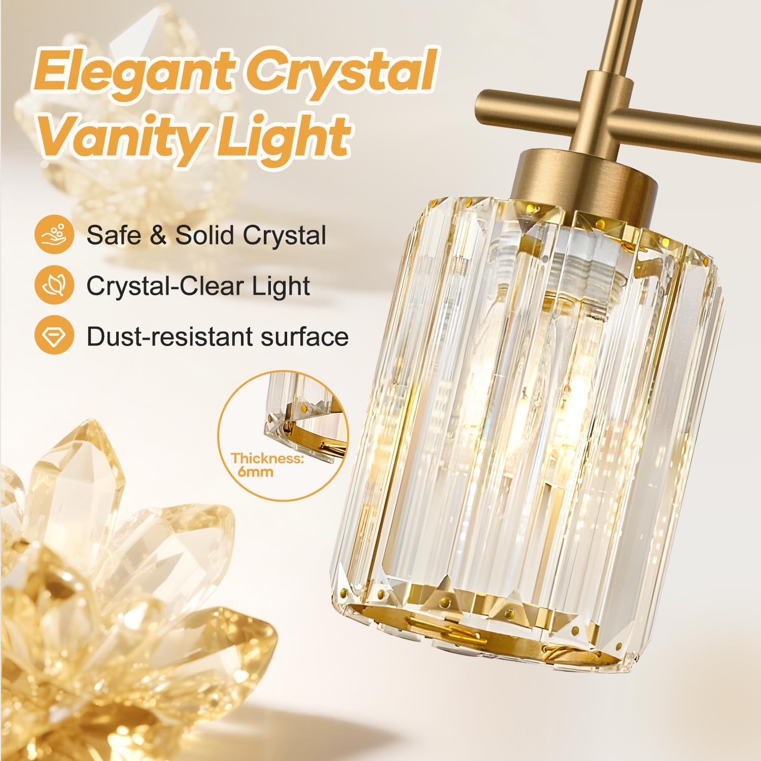 Detalle de Meybiok Bathroom Vanity Light, 3-Light