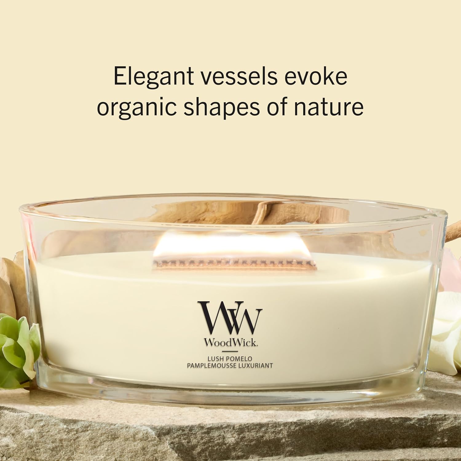 Thumbnail 3 de WoodWick Bougie parfumée Bougie Ellipse Pamplemousse luxuriant – un cadeau élégant pour femmes
