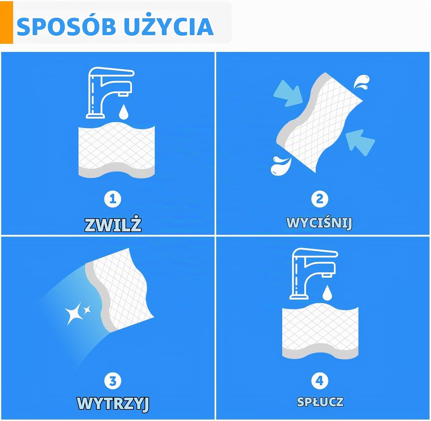 Thumbnail 5 de Surfela SF-DE6 – gąbki melaminowe 10 × 7 × 2 cm, zestaw 6 sztuk