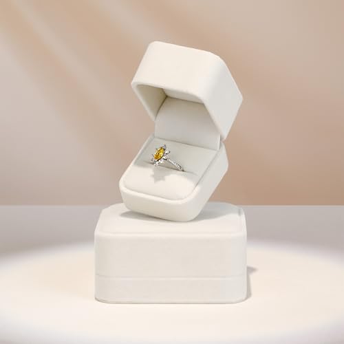 Thumbnail 4 de Oirlv Blanc Velours Boite à Bijoux – Coffret bague élégant 6x5x4 cm