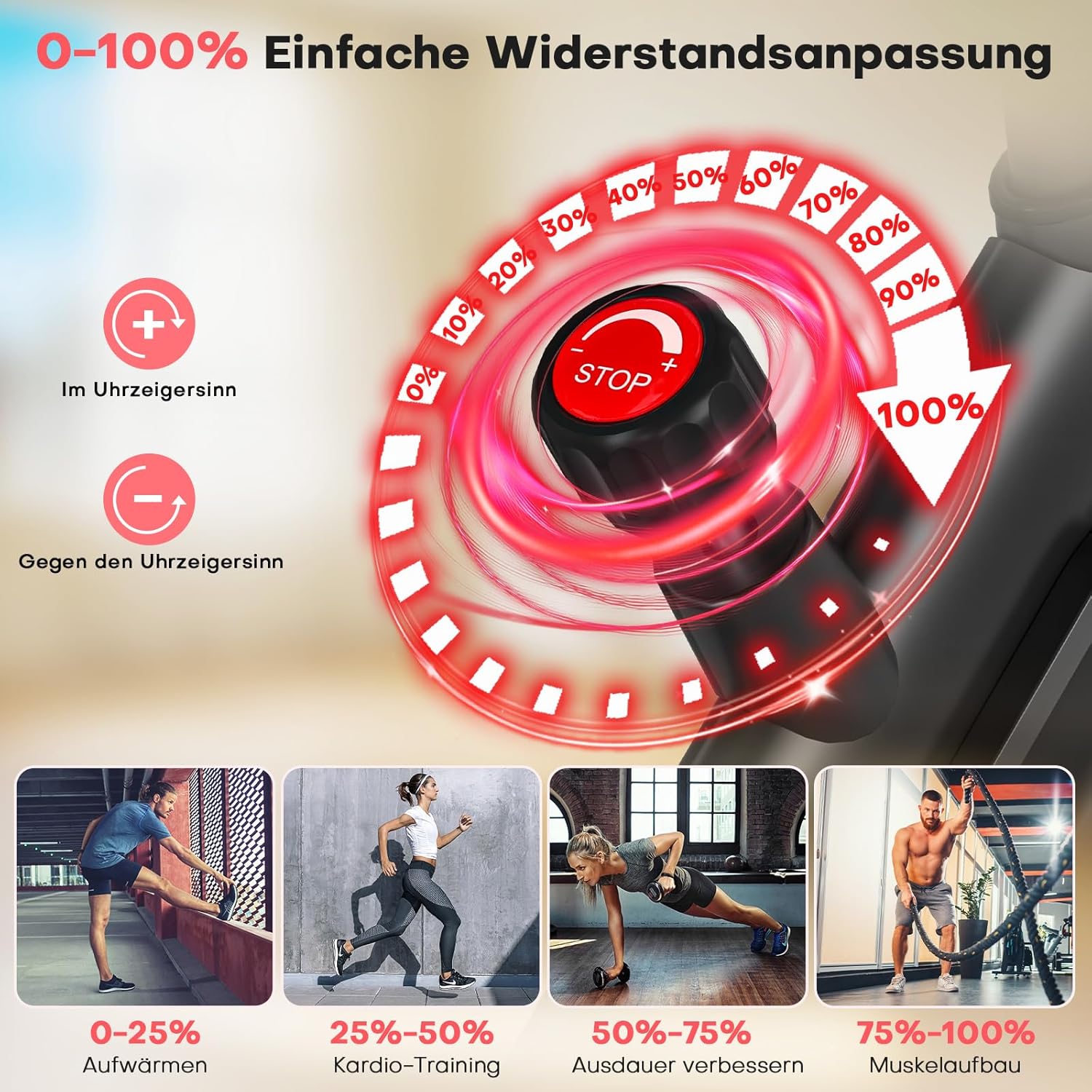 Thumbnail 2 de [UPGRADE] CHAOKE Heimtrainer Fahrrad mit App – leises, ergonomisch einstellbares Ergometer für Zuhause