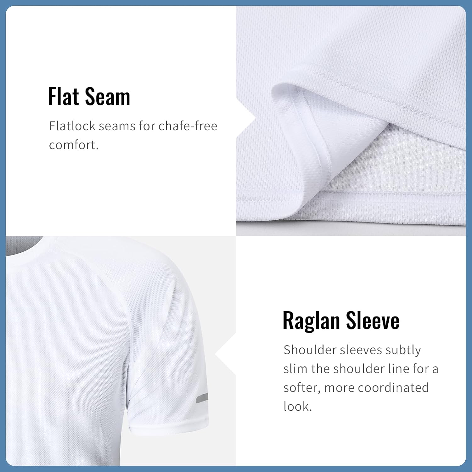Detalle de ZENGVEE Men’s Gym T-Shirts — athletic quick-dry, moisture-wicking sports tops