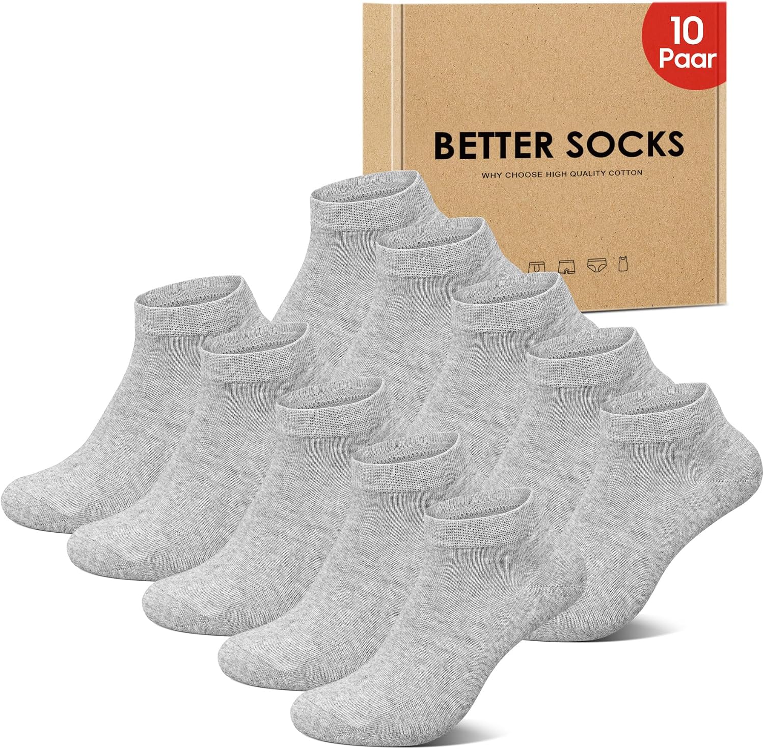 Detalle de Calze sportive IceReco 6/10, cotone traspiranti