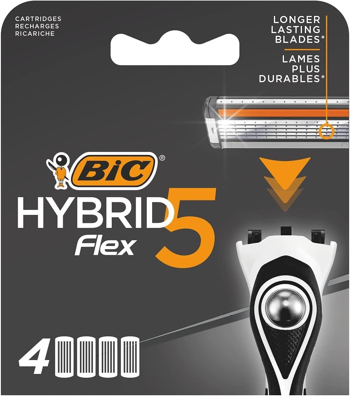 Thumbnail 6 de BIC Hybrid 5 Flex Rasierklingen – 8er Nachfüllpack für Herrenrasierer