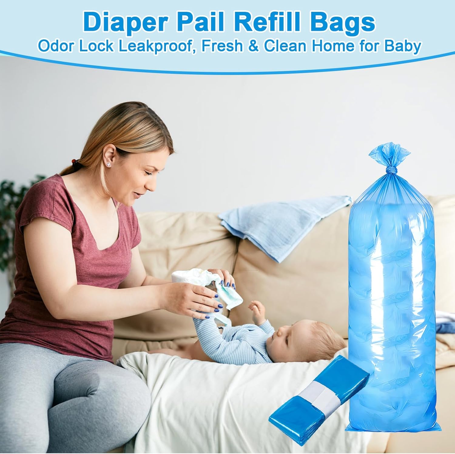 Thumbnail 2 de 30Pack Nappy Bin Refills 4.5m – Compatible with Tommee Tippee, Twist & Click, Angelcare and More