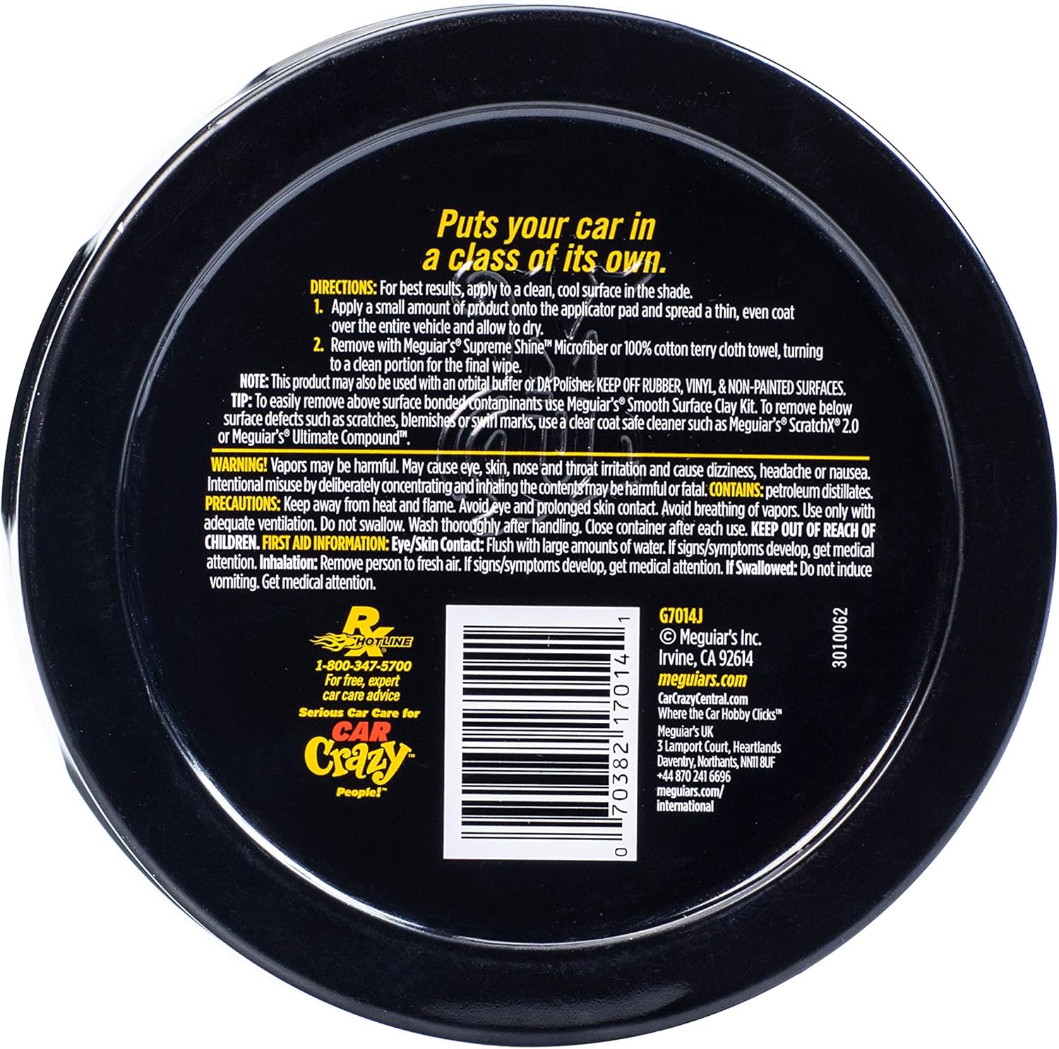 Thumbnail 1 de Meguiar's Gold Class Carnauba Plus Premium Paste Wax 311g – Lang anhaltender Glanz und Schutz