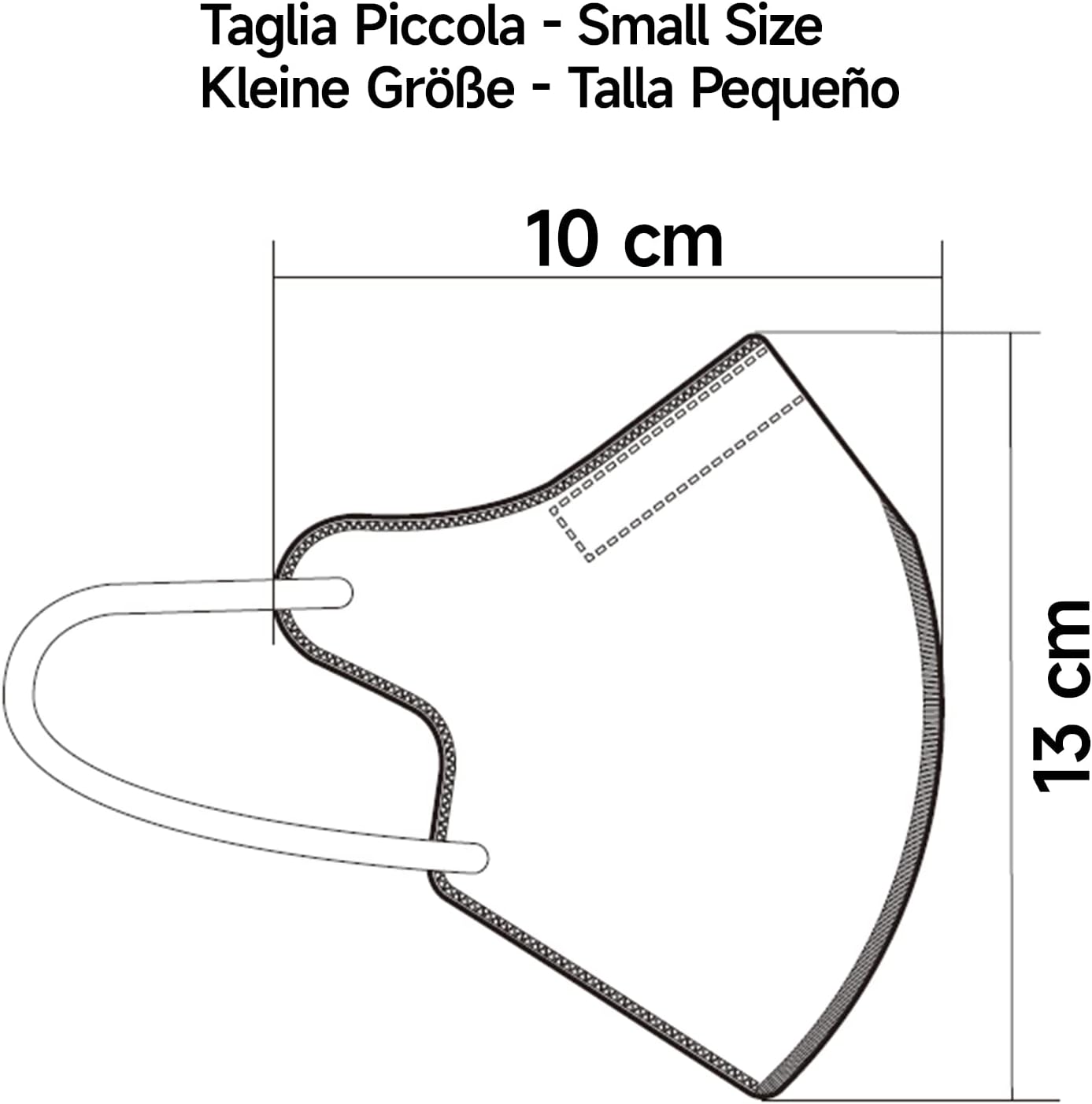 Detalle 2 de Masque FFP2/KN95 Coloré Petite Taille 20 pièces