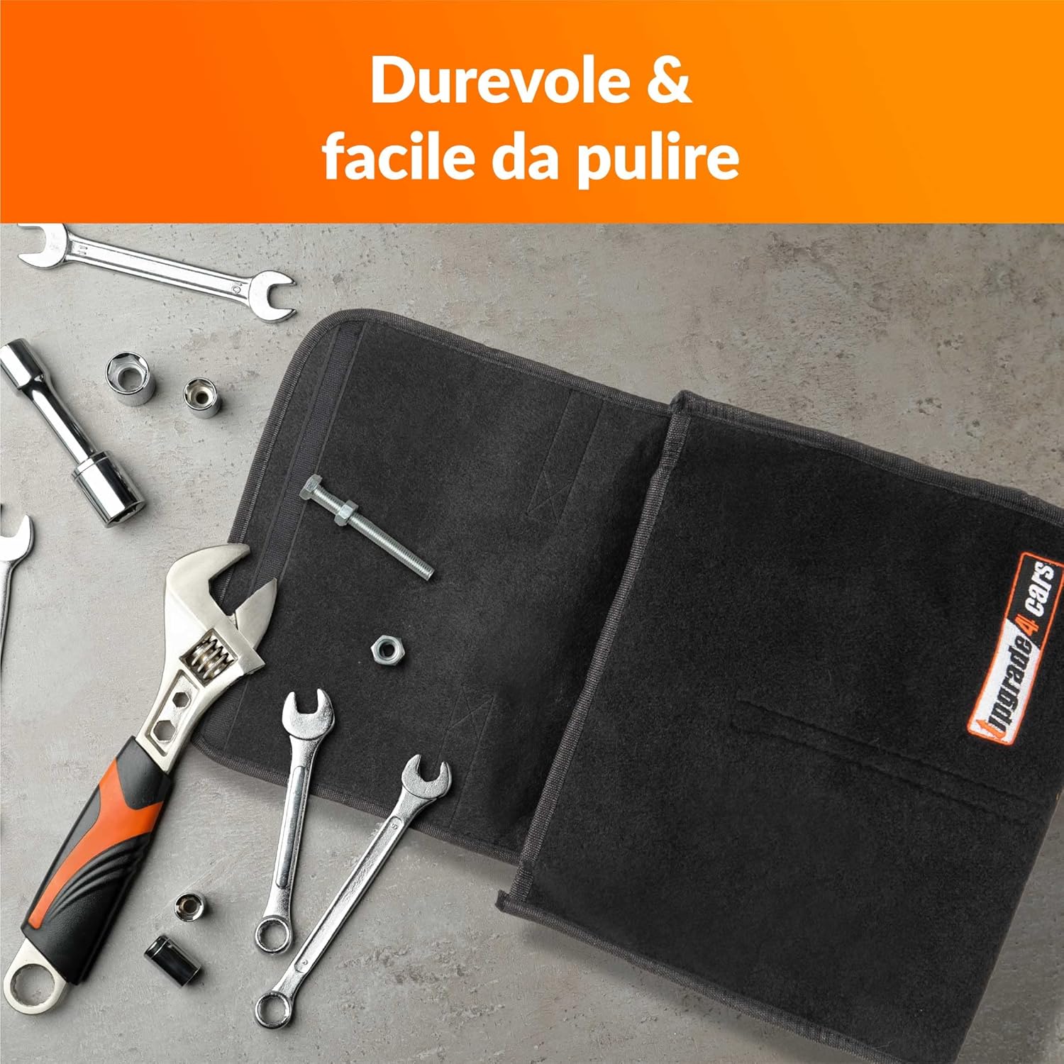 Detalle de Upgrade4cars 2 x Borsa Porta-Oggetti Auto da Baule in Feltro – Organizer per Attrezzi e Cura