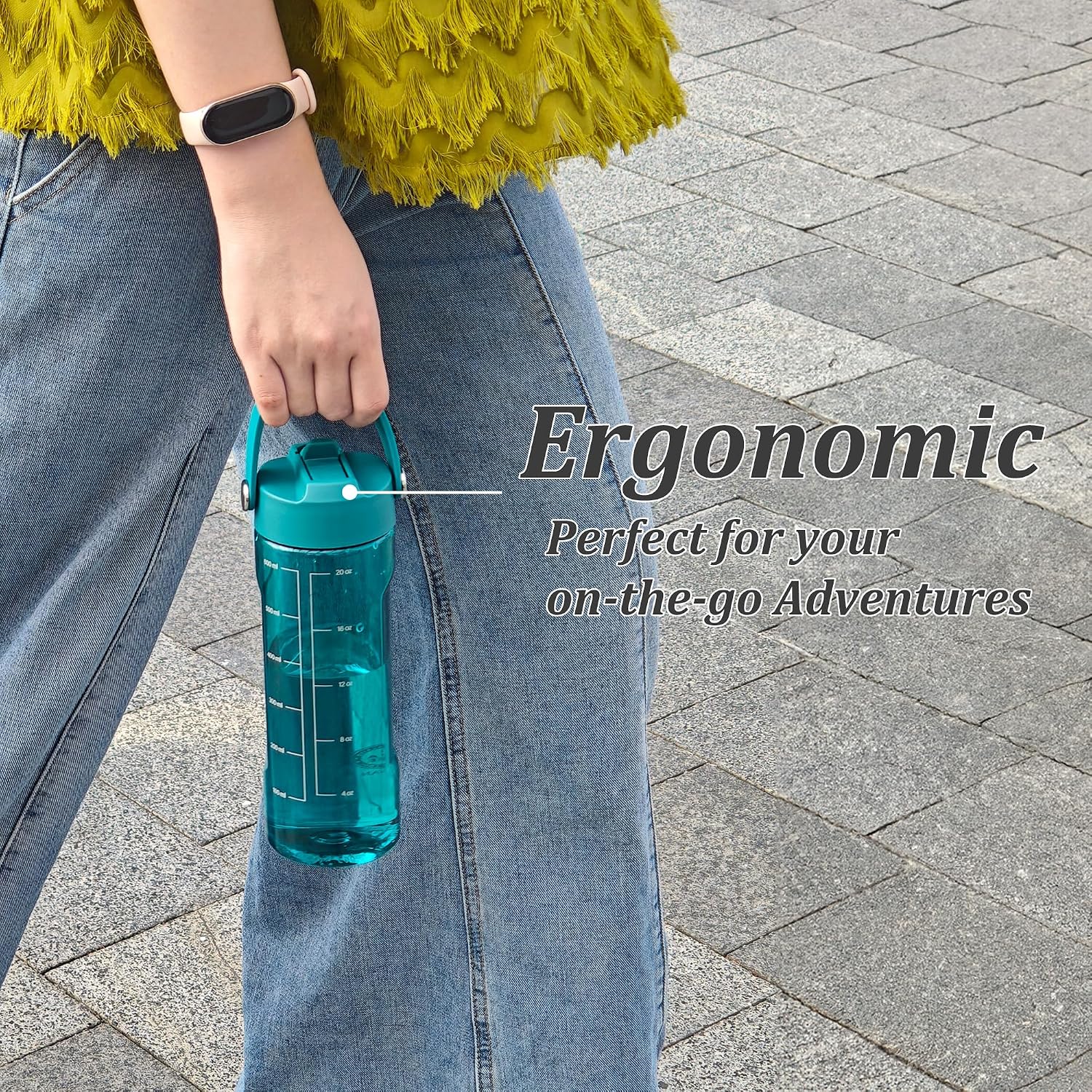 Thumbnail 5 de GOPPUS 600ml Clear Water Bottle with Straw