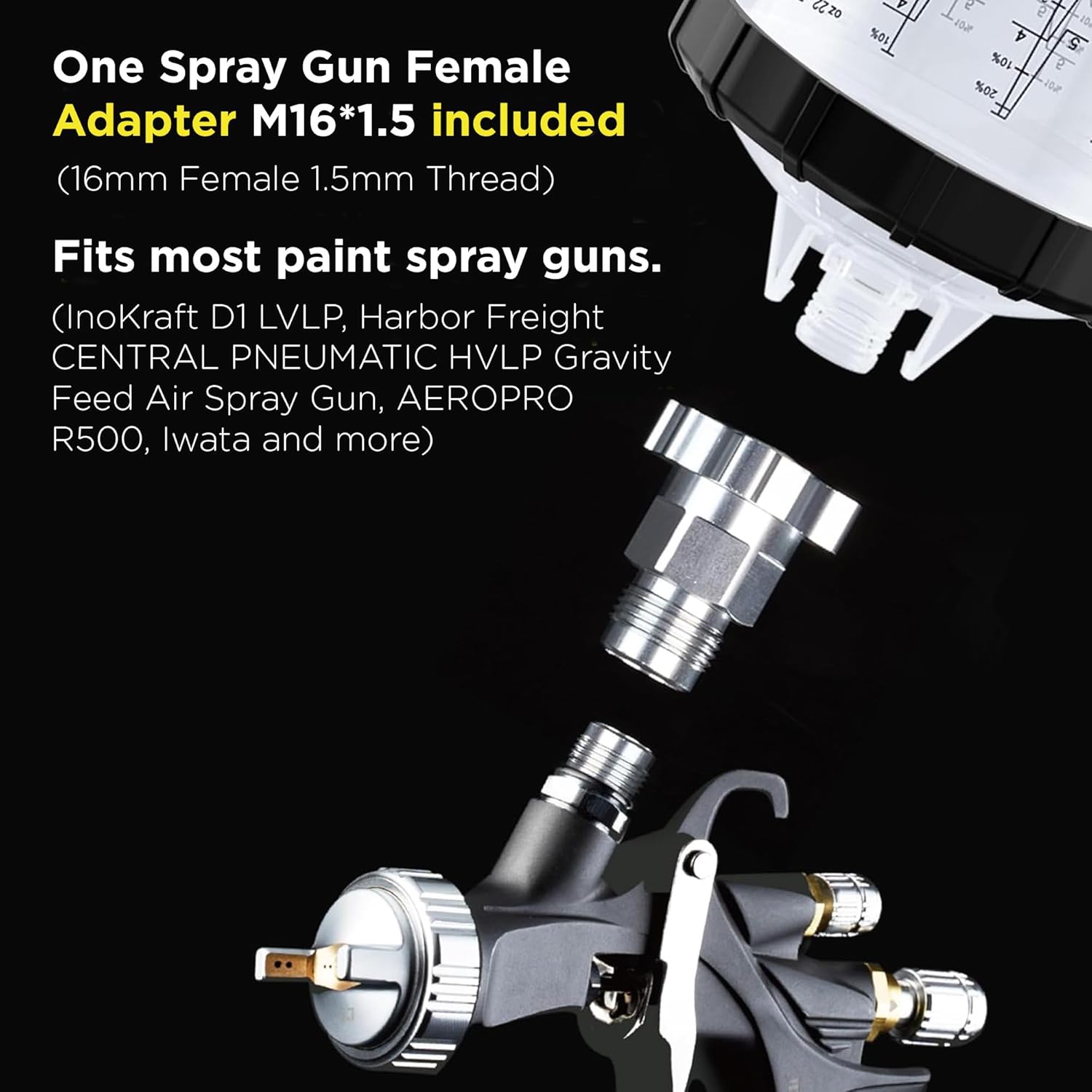 Detalle de InoKraft Disposable Paint Spray Gun Cup 22oz