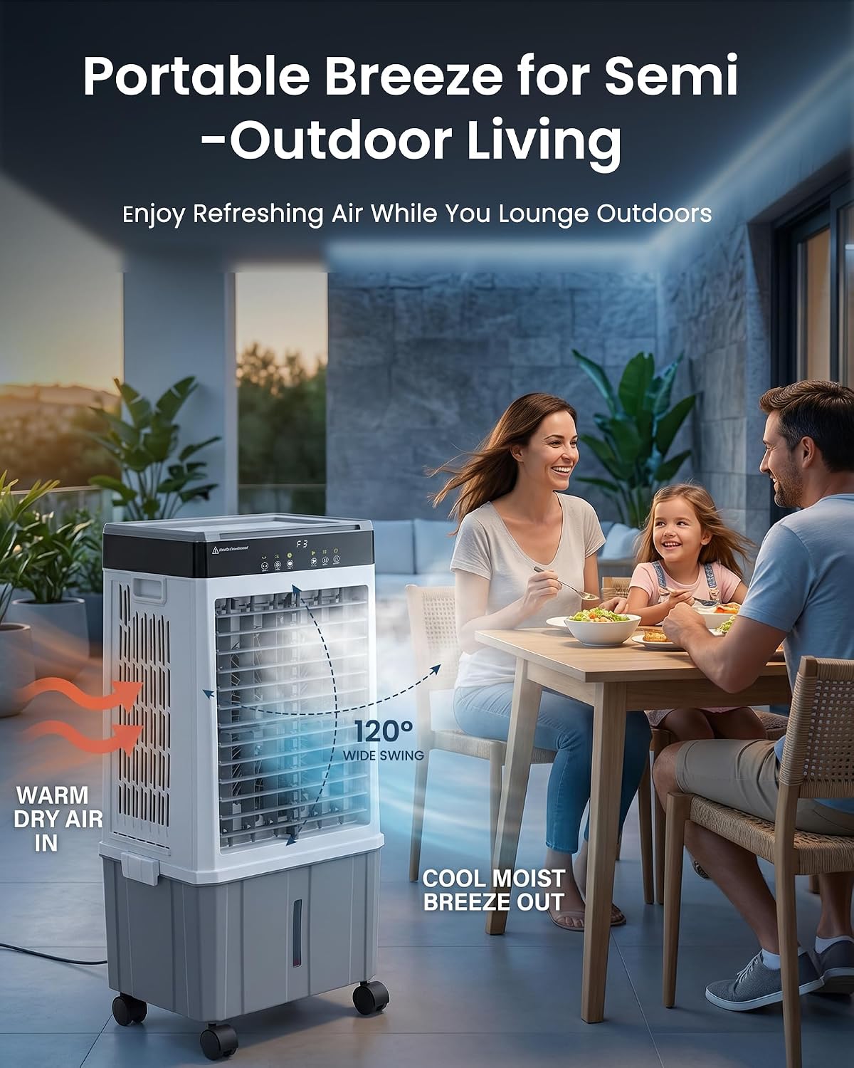 Detalle de Air Choice Swamp Cooler, 3000CFM 31" Evaporative Air Cooler