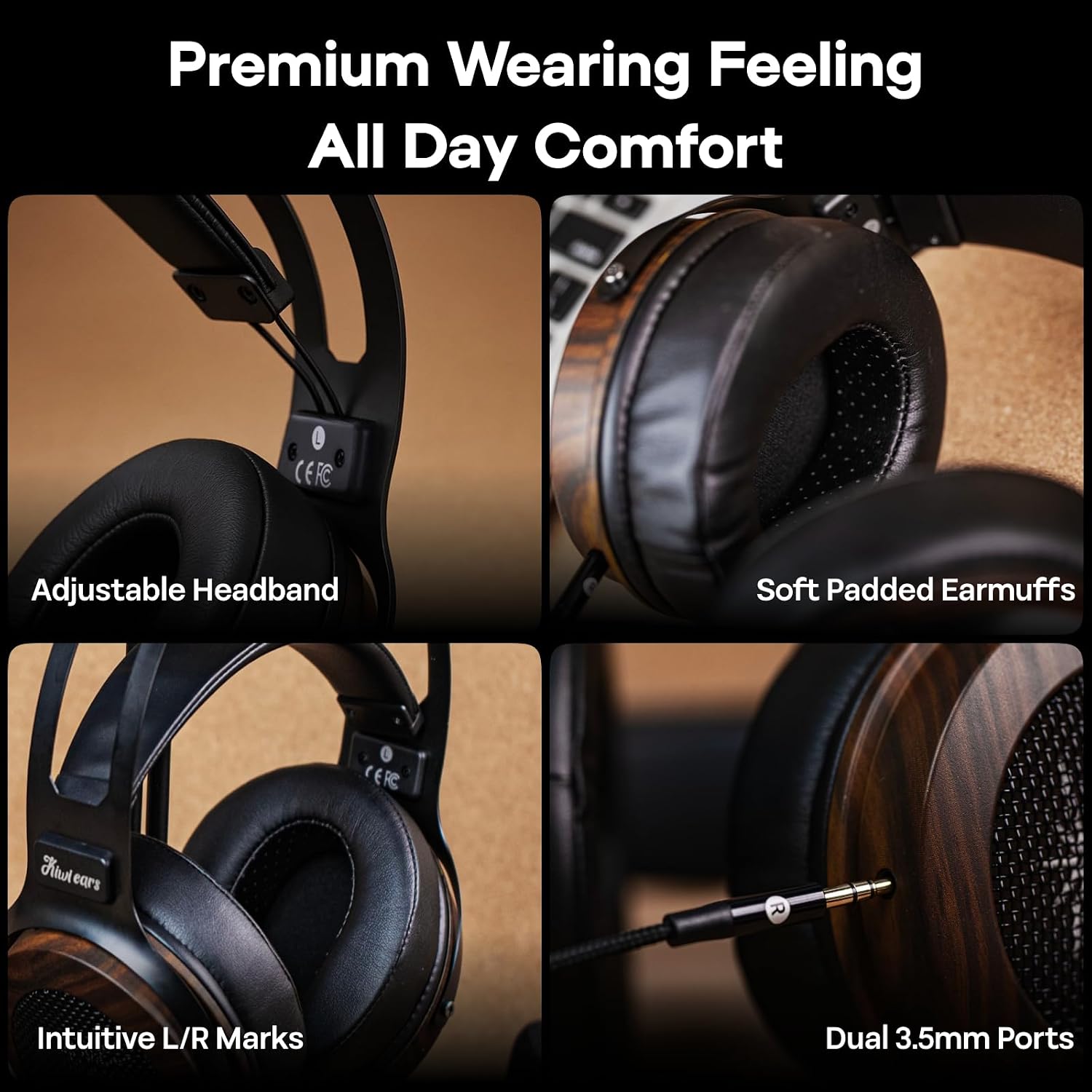 Thumbnail 6 de Linsoul Kiwi Ears Altruva Open-Back Wired Headphones, 50 mm Dynamic Drivers