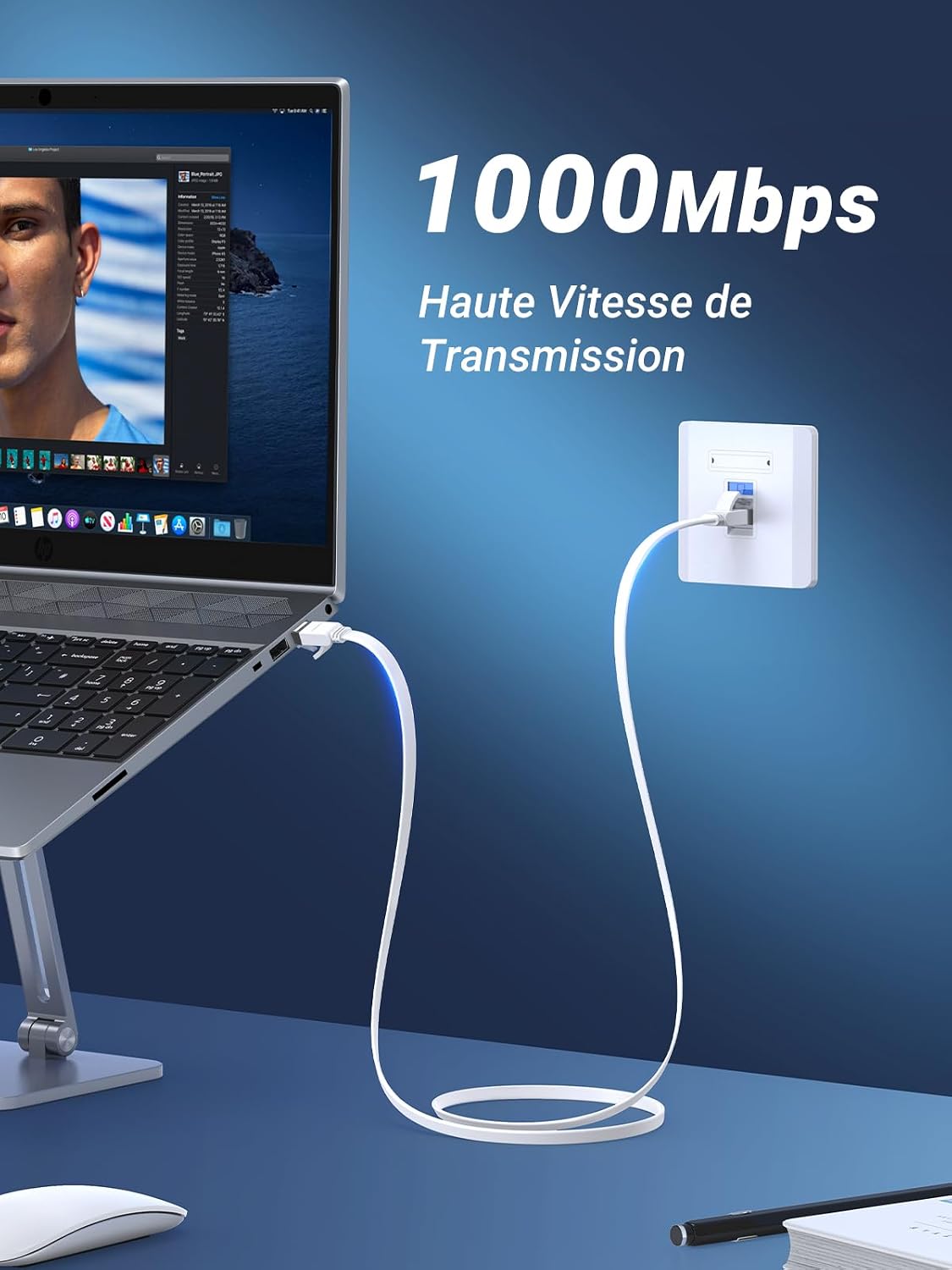 Detalle de UGREEN Câble Ethernet RJ45 Cat 6 30 m