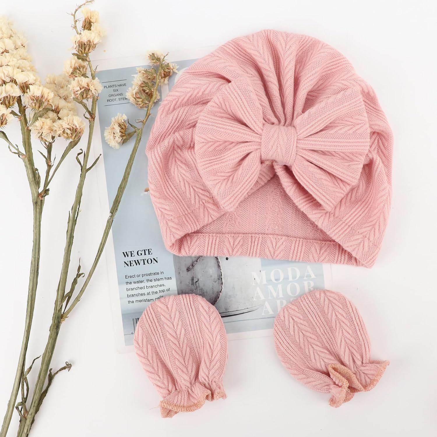 Thumbnail 4 de DRESHOW Newborn Hats Mittens Set