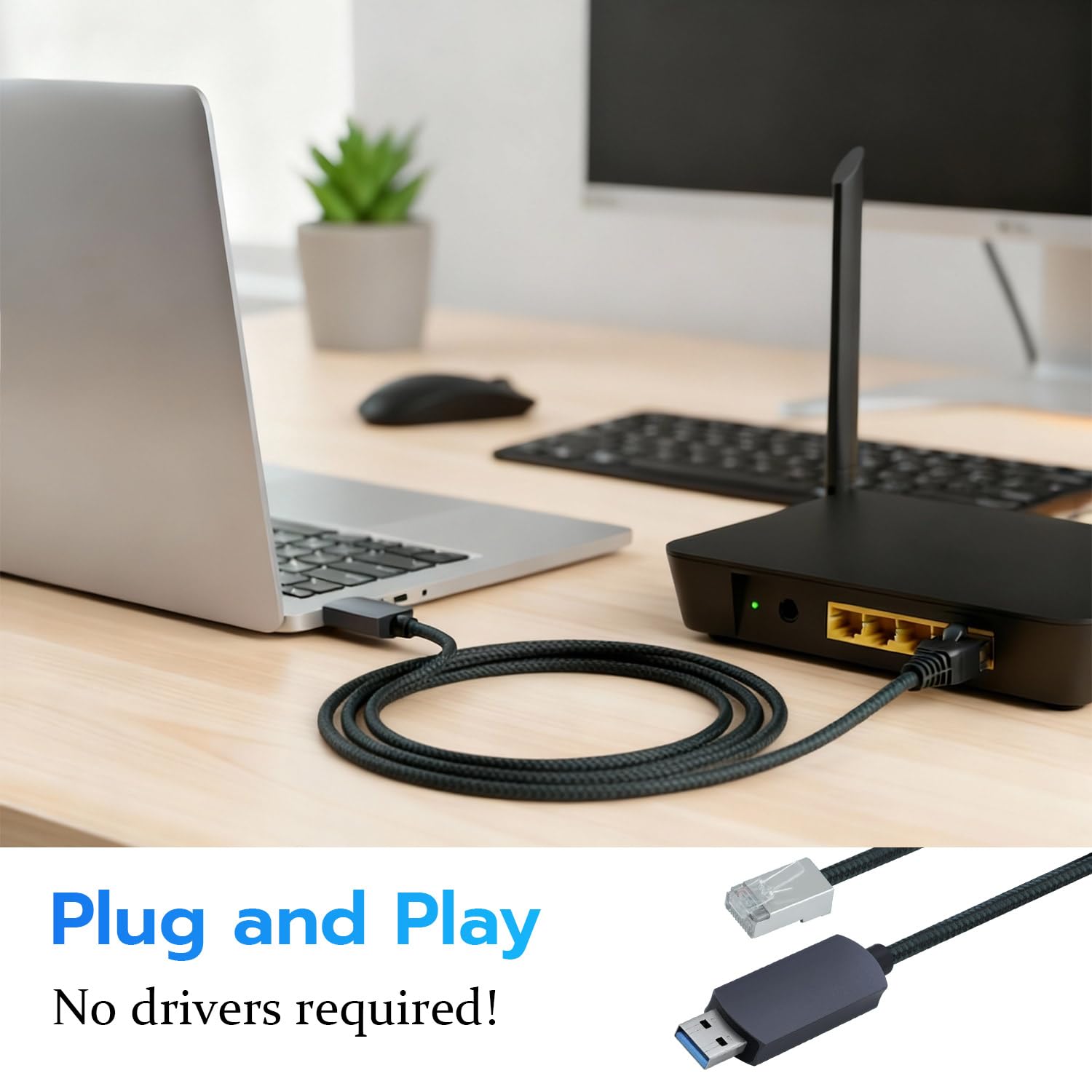 Thumbnail 5 de Wigearss Cavo USB-A 3.0 a RJ45 2M