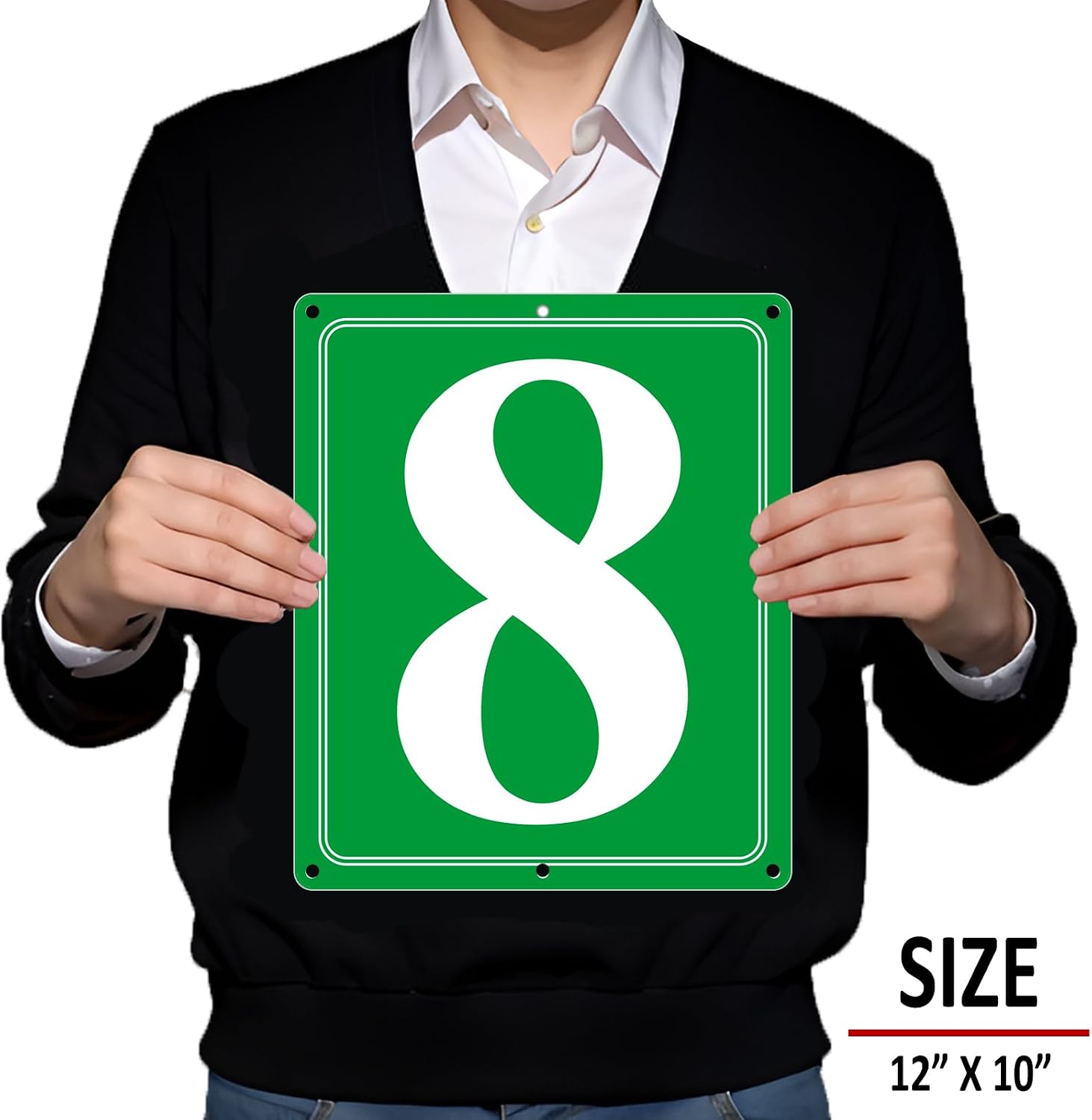 Detalle de i-CowFun Outdoor Aluminum Number Sign 12" x 10
