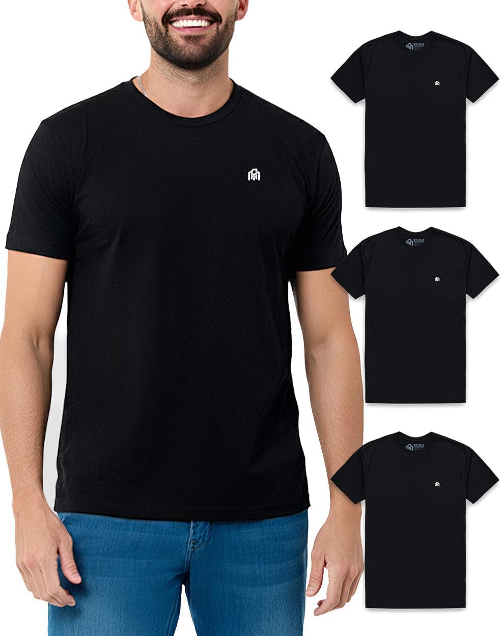 Detalle de Athletic Fit Men’s T-Shirt 4-Way Stretch S-4XL