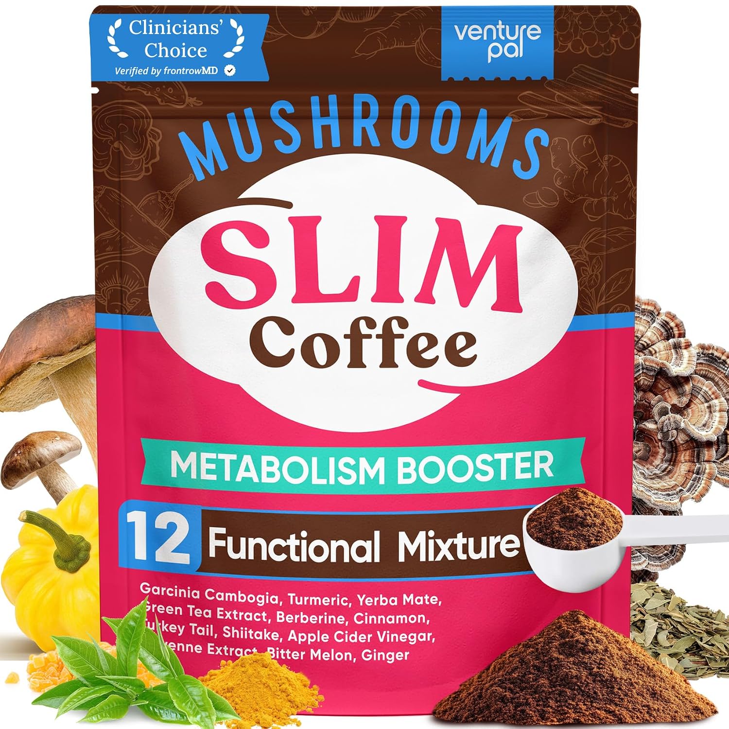 Detalle de Venture Pal Slim Mushroom Coffee, 40 Servings