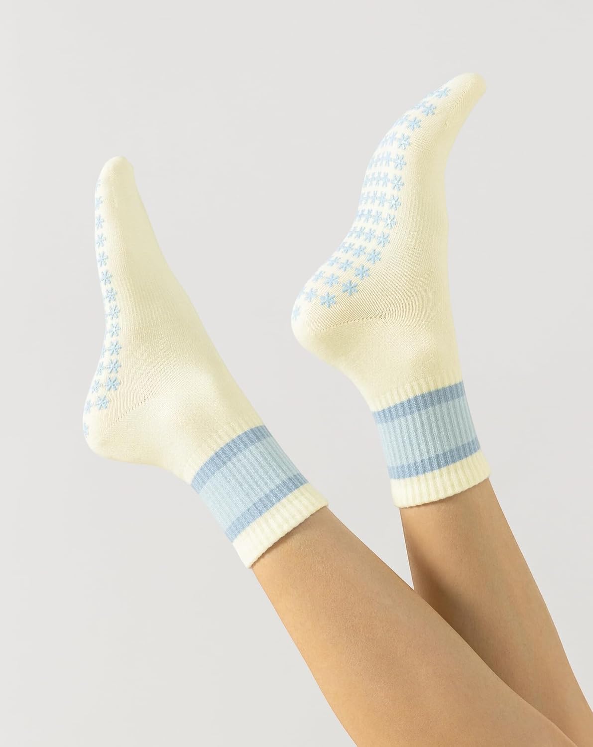 Thumbnail 5 de Yawlsow Pilates Grip Socks for Women – Grippy Non-Skid Crew Yoga & Barre Sticky Socks