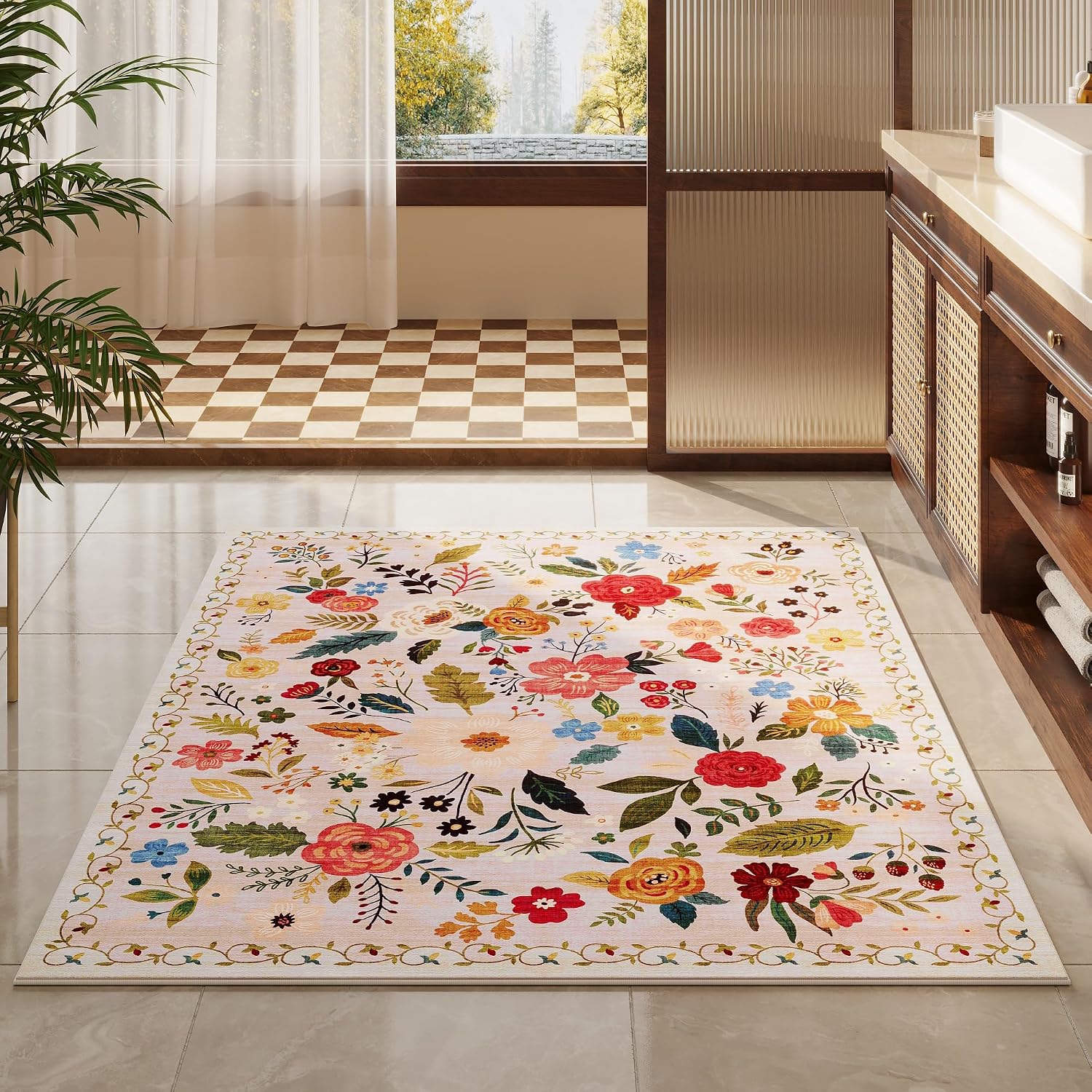 Thumbnail 6 de Rugcomf 3x5 Washable Bedroom Rug