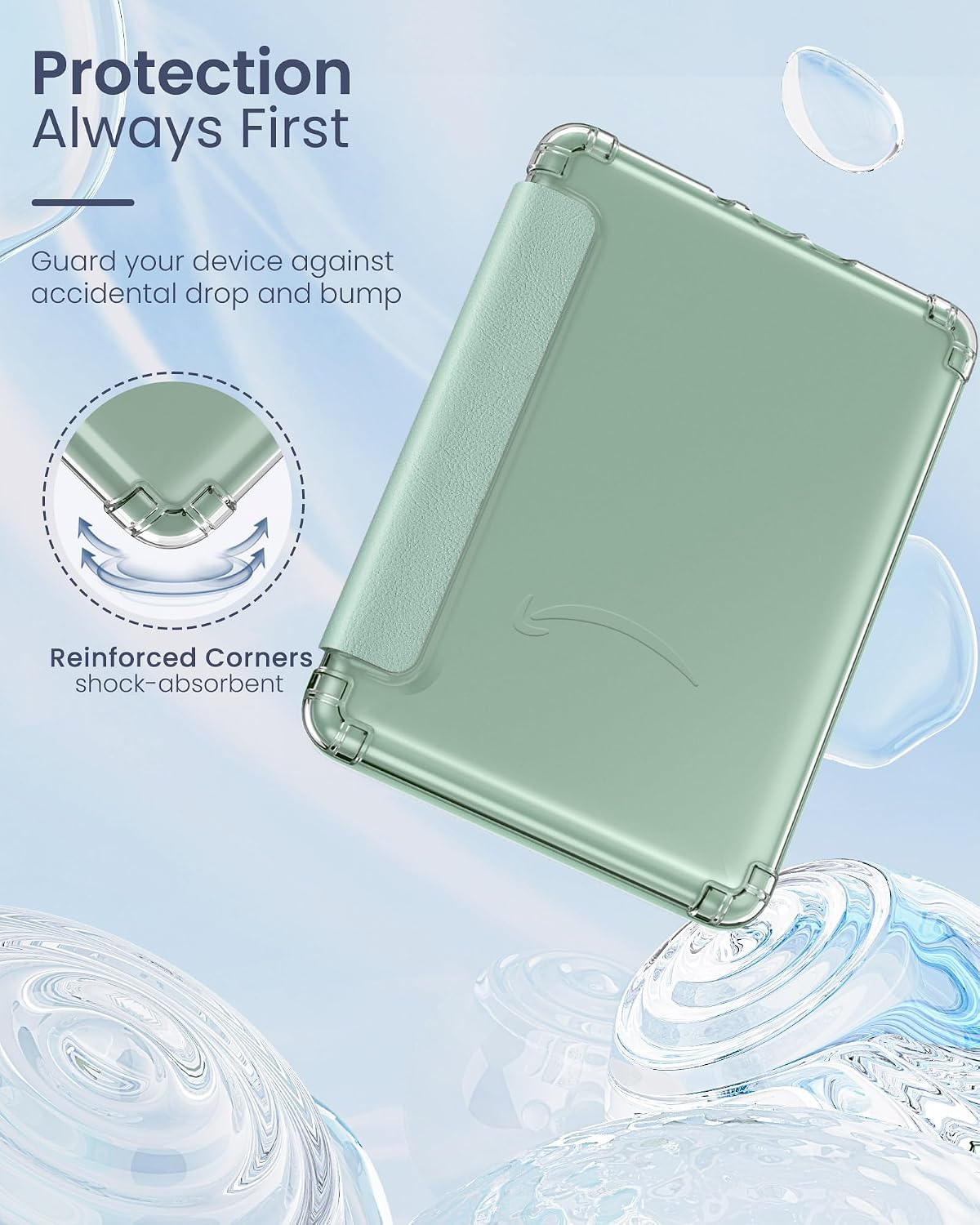 Detalle de MoKo-hoes voor Kindle 11e generatie 6 inch, met transparante TPU-achterkant