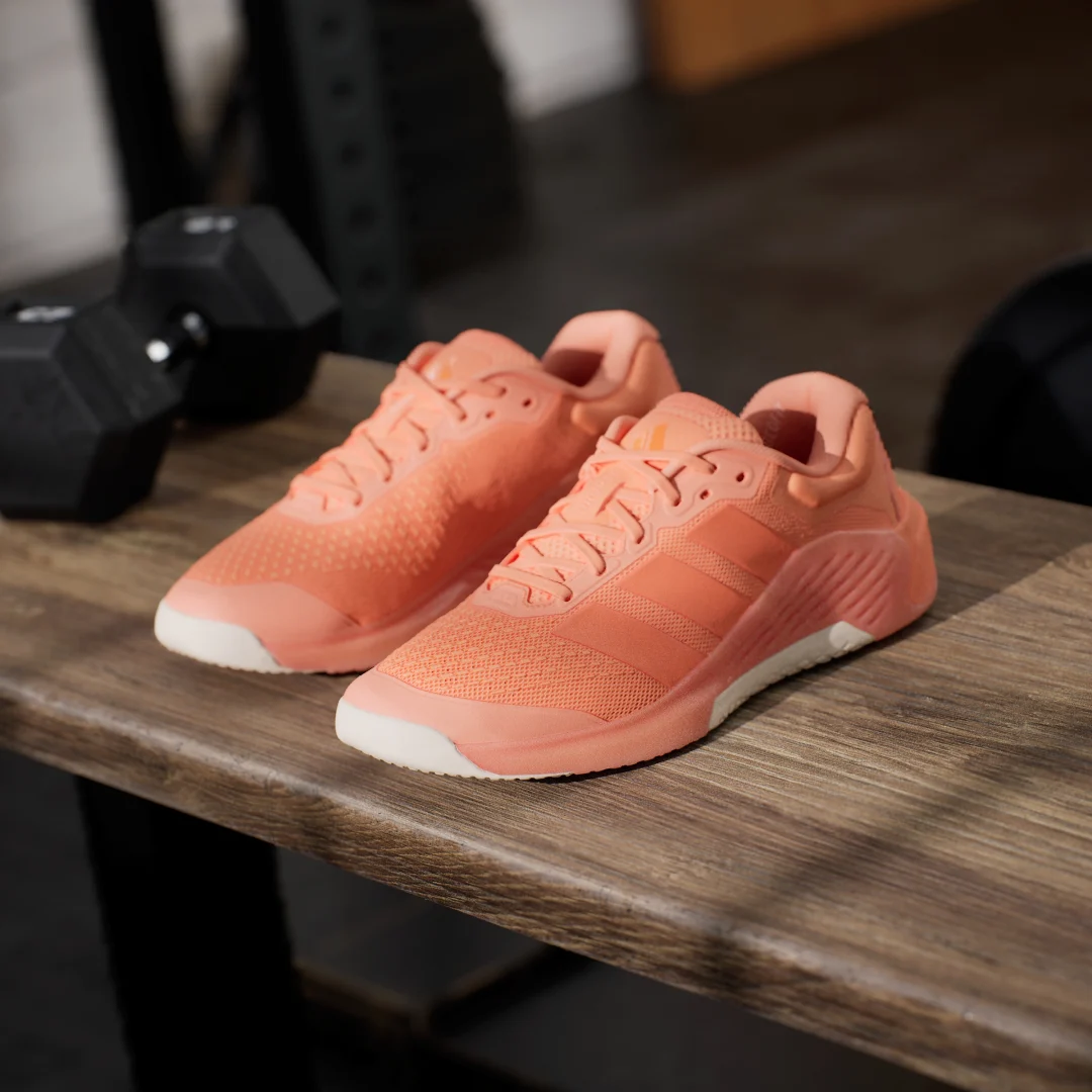 Detalle 2 de Zapatilla de entrenamiento Dropset 4 de Adidas: potencia tus entrenos con ligereza en color Naranja