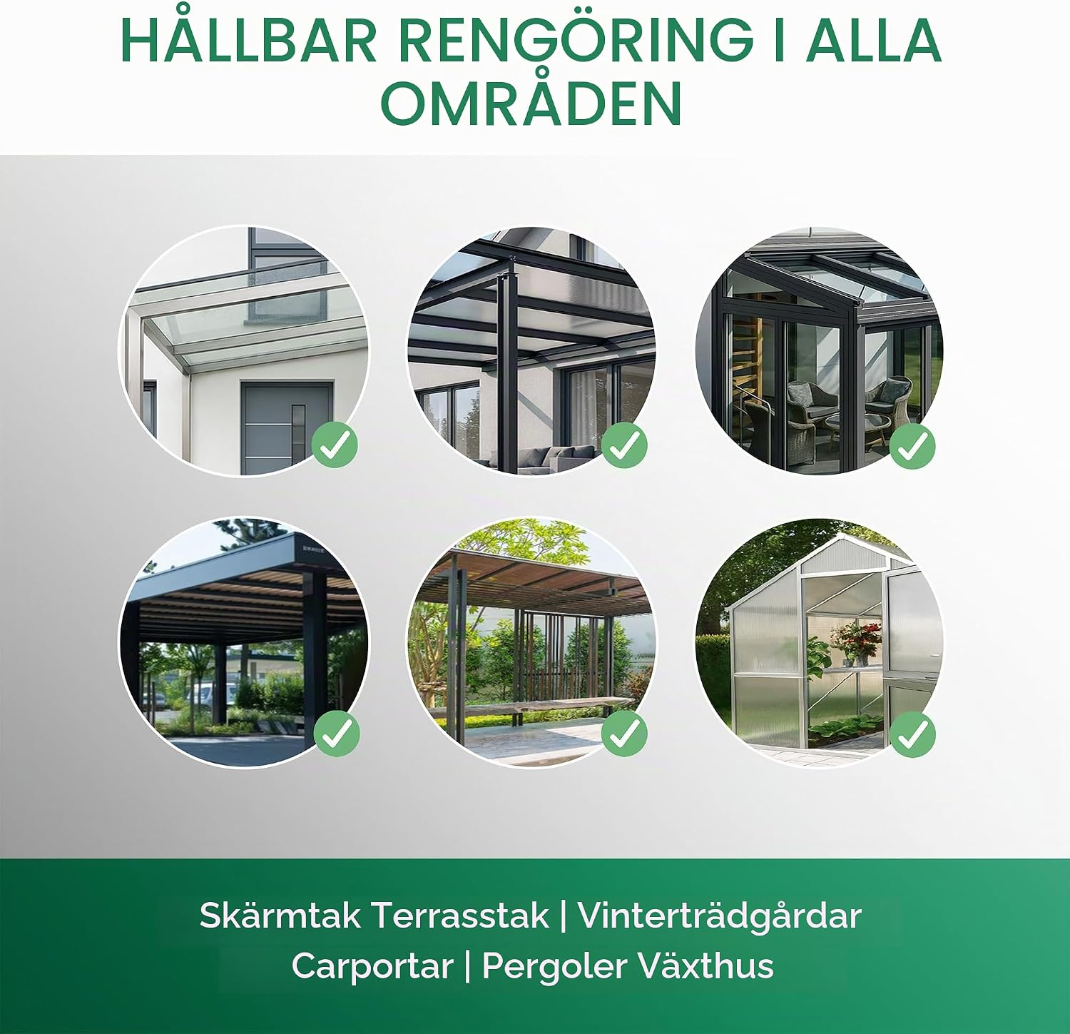 Detalle de BIOHY Terrasstak- och förtakrengöring, koncentrat 1 l för glas och plast