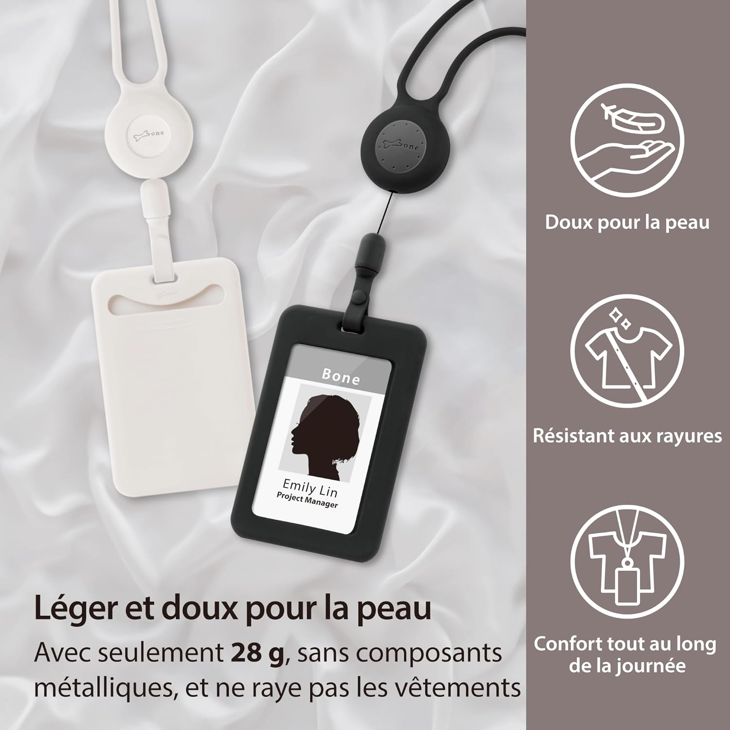 Thumbnail 4 de Porte-badge BONE Mr. Deer avec cordon 50 cm 📎