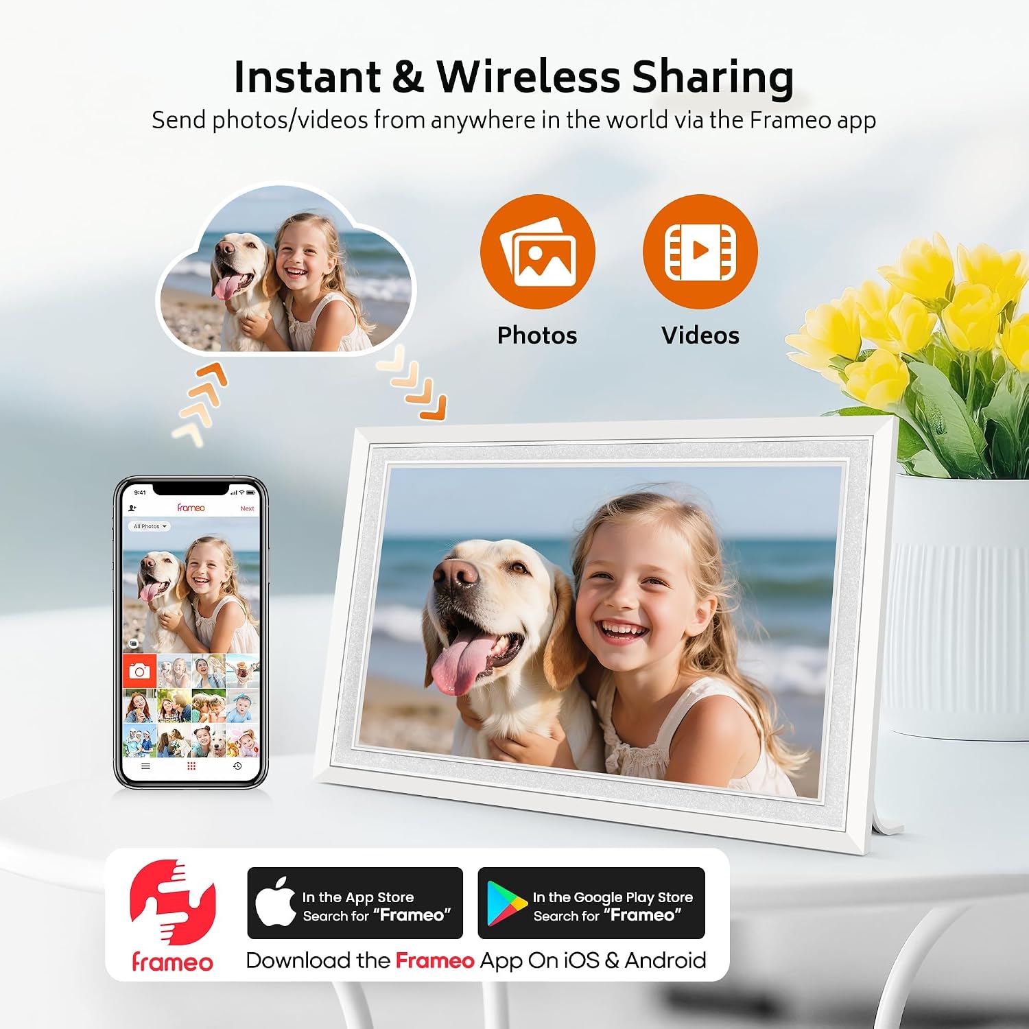 Thumbnail 1 de Frameo WiFi digital photo frame 10.1 inch
