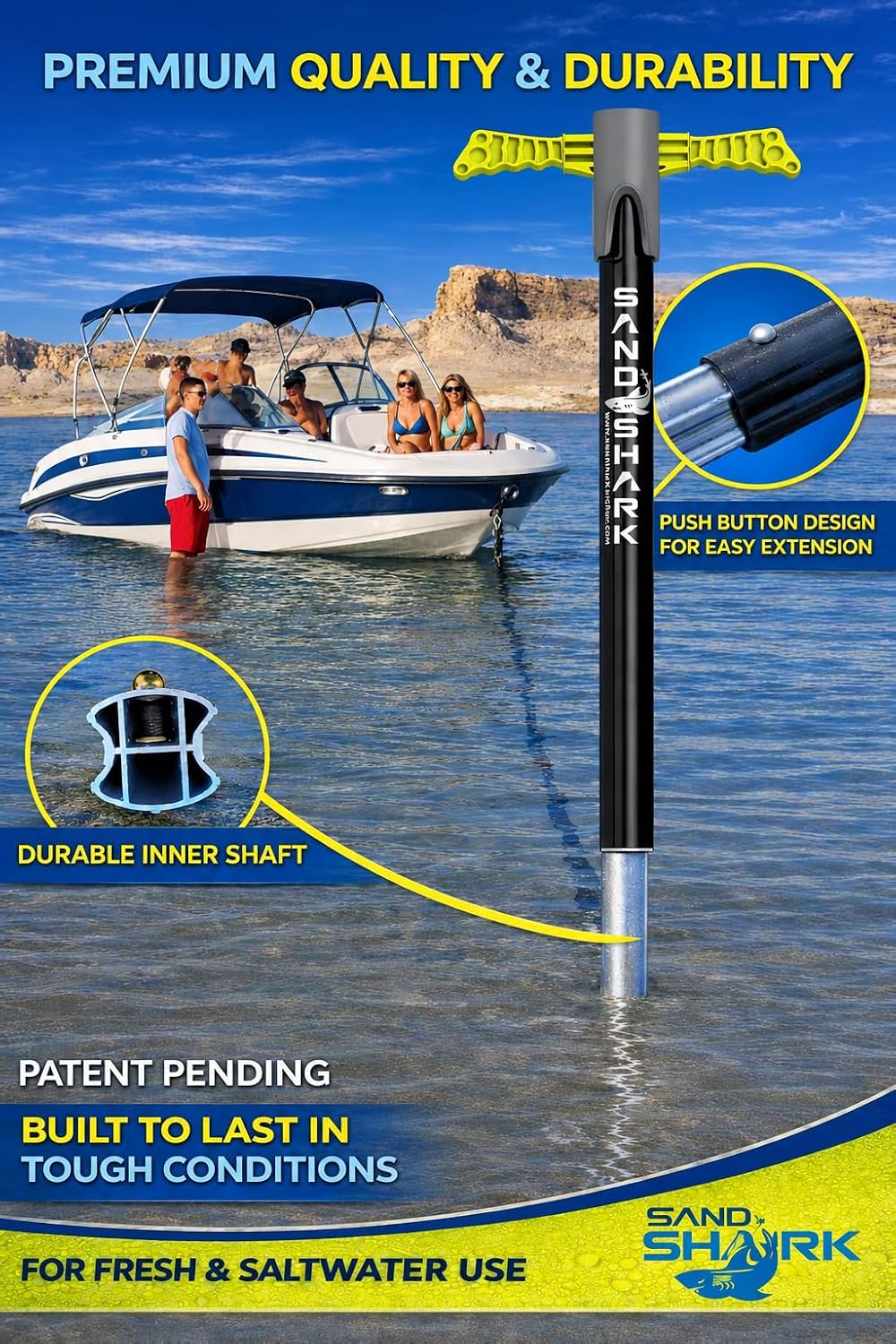 Detalle de SandShark Supersport 3.0 Shallow Water Anchor for PWC & Pontoon Boats